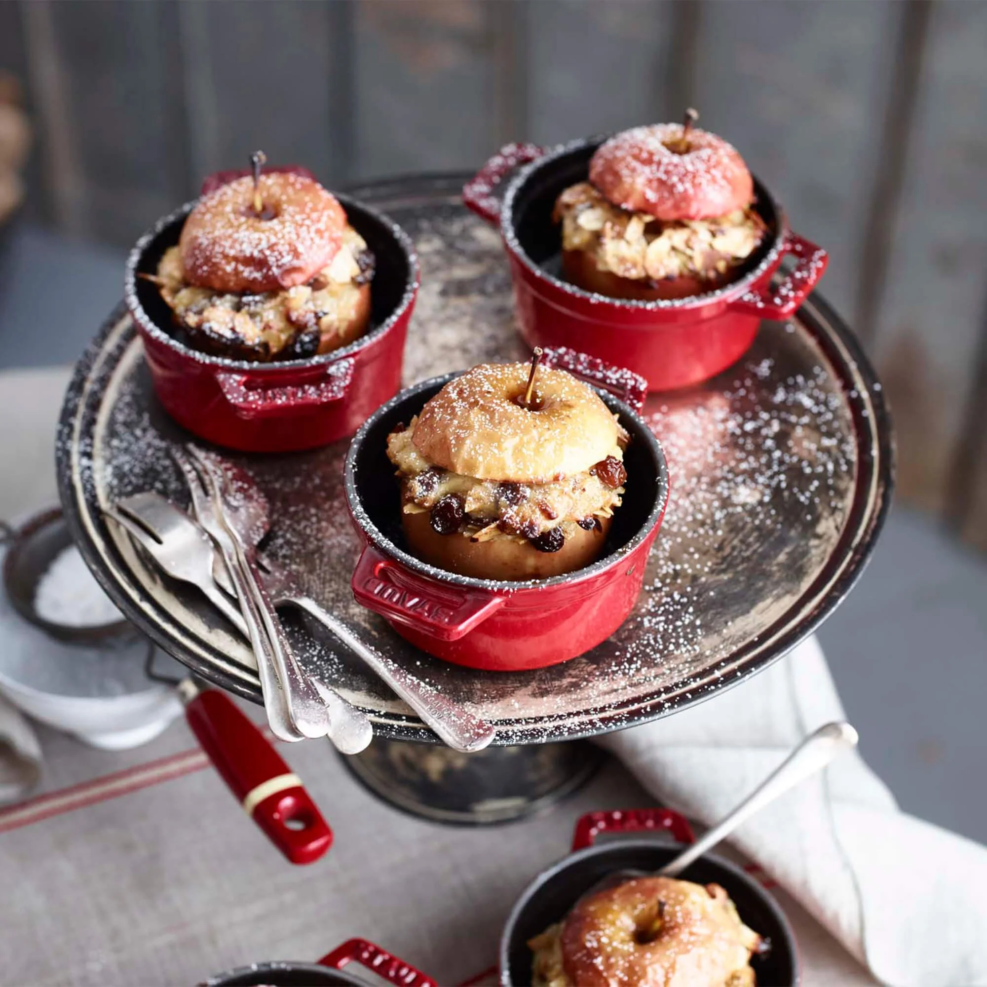 Staub Cast Iron 0.25-qt Mini Round Cocotte - Cherry - Image 5
