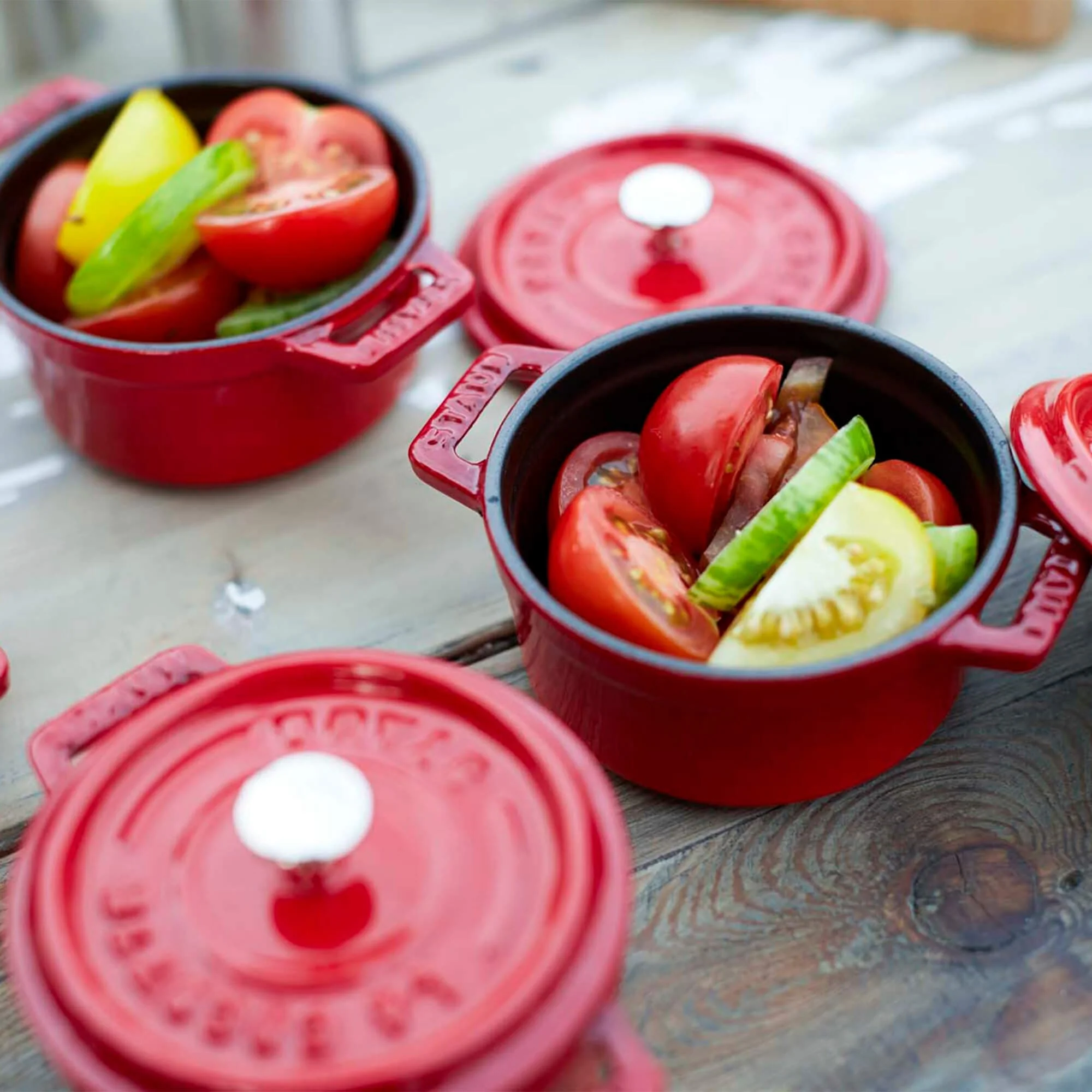 Staub Cast Iron 0.25-qt Mini Round Cocotte - Cherry - Image 6