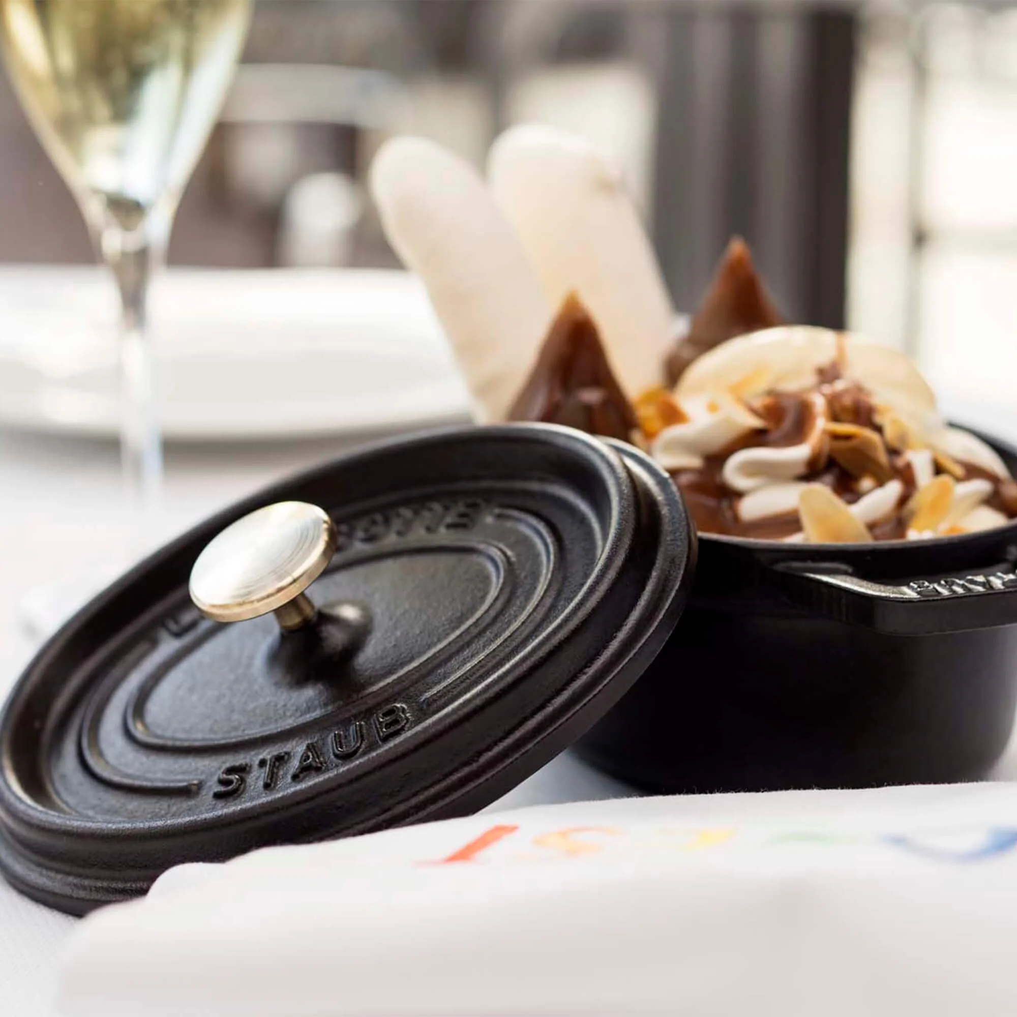 Staub Cast Iron 0.25-qt Mini Round Cocotte - Matte Black - Image 2