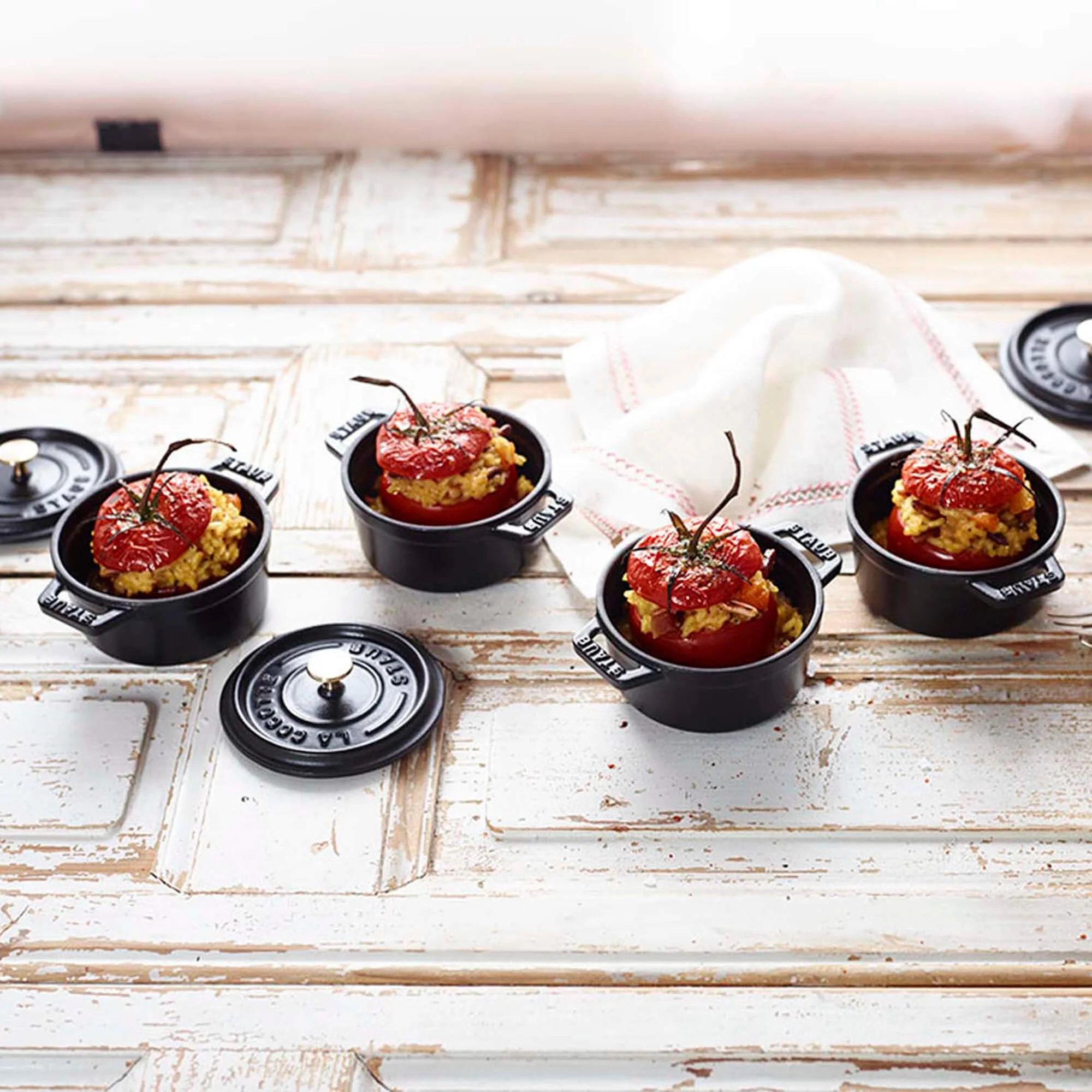 Staub Cast Iron 0.25-qt Mini Round Cocotte - Matte Black - Image 5