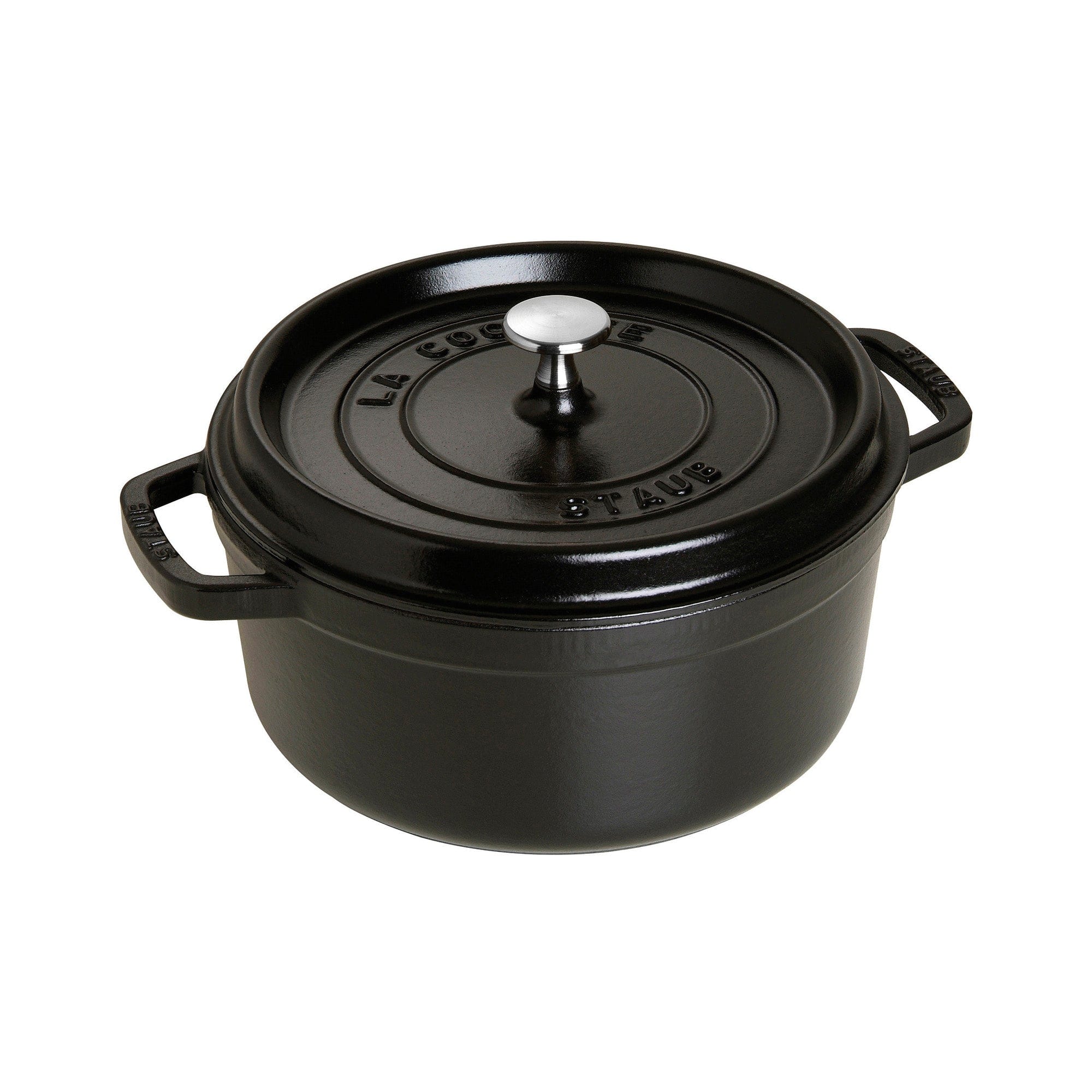 Staub Cast Iron 4-qt Round Cocotte, Dutch Oven -  Matte Black