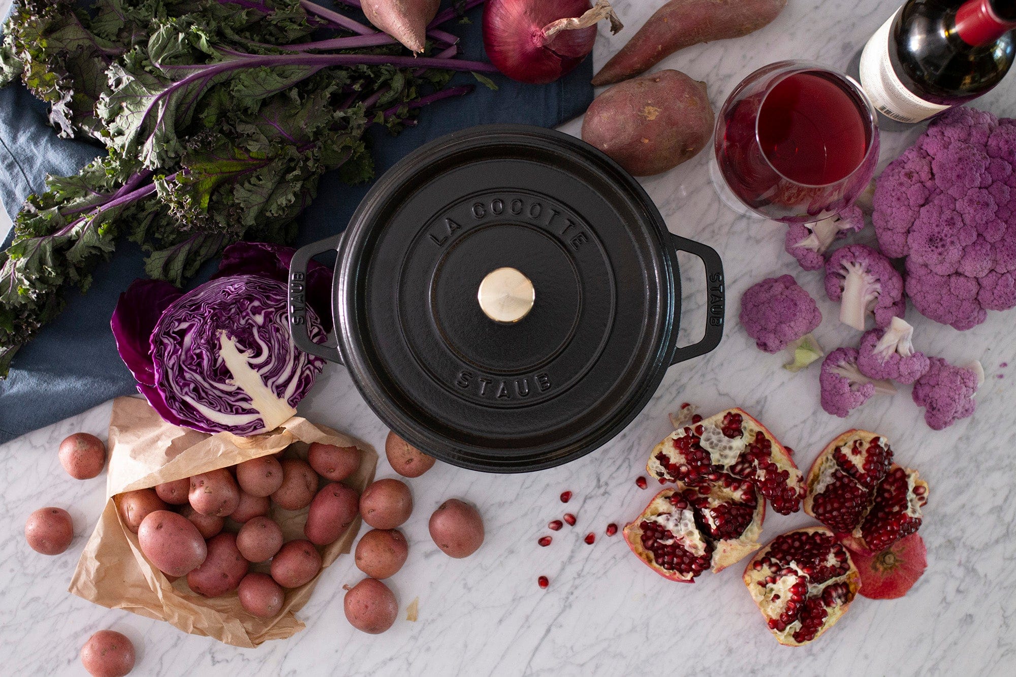 Staub Cast Iron 4-qt Round Cocotte, Dutch Oven -  Matte Black - Image 5