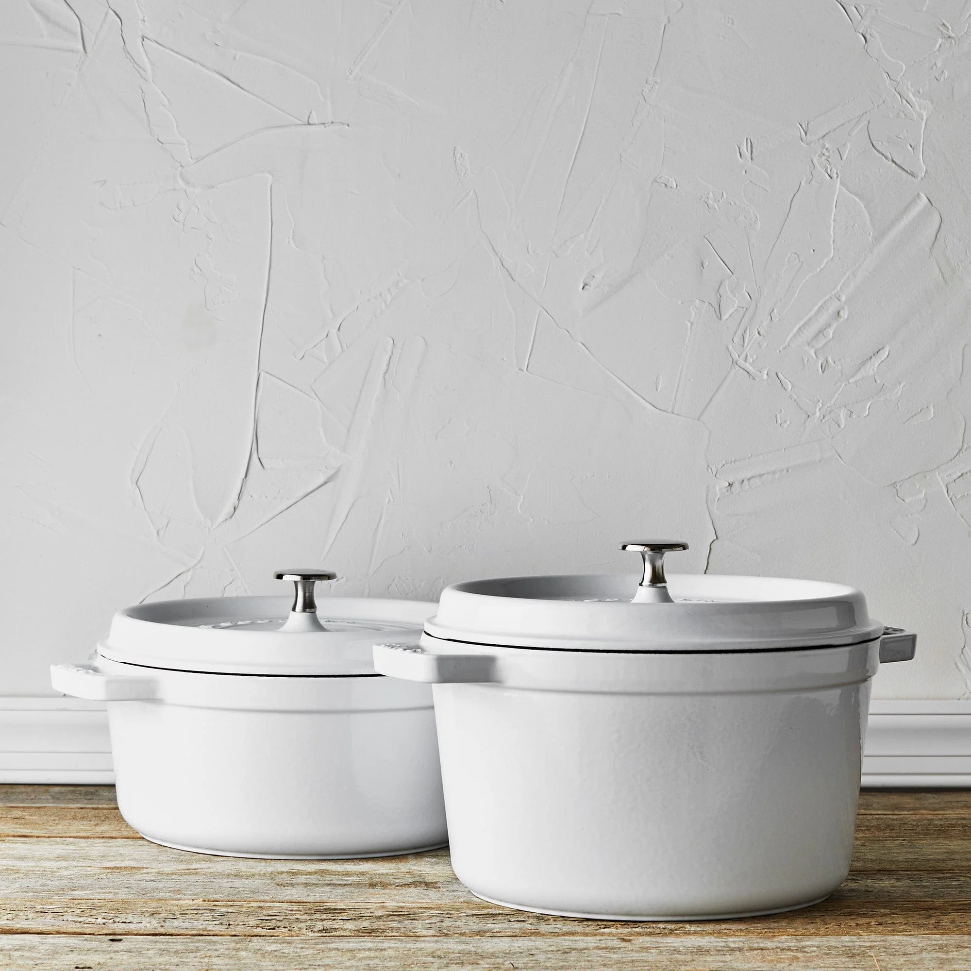 Staub Cast Iron 4-qt Round Cocotte, Dutch Oven - White - Image 8