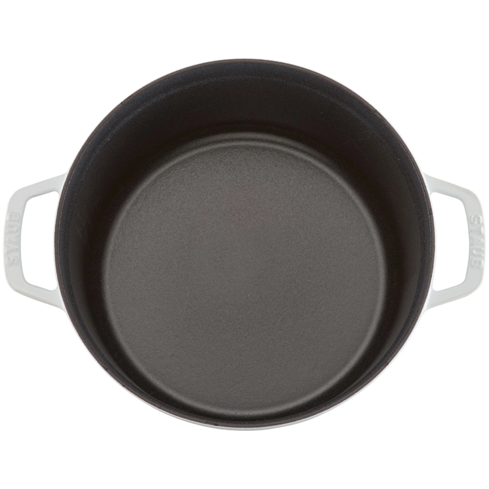Staub Cast Iron 5.5-qt Round Cocotte, Dutch Oven - White - Image 3