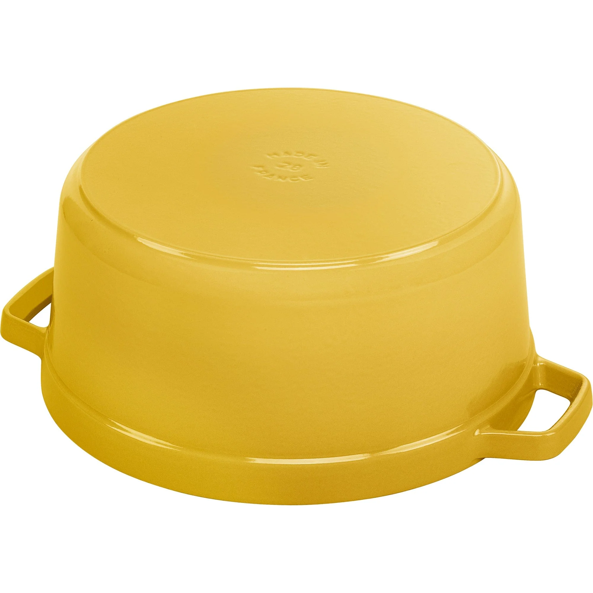 Staub Cast Iron 7-qt Round Cocotte, Dutch Oven - Citron - Image 3