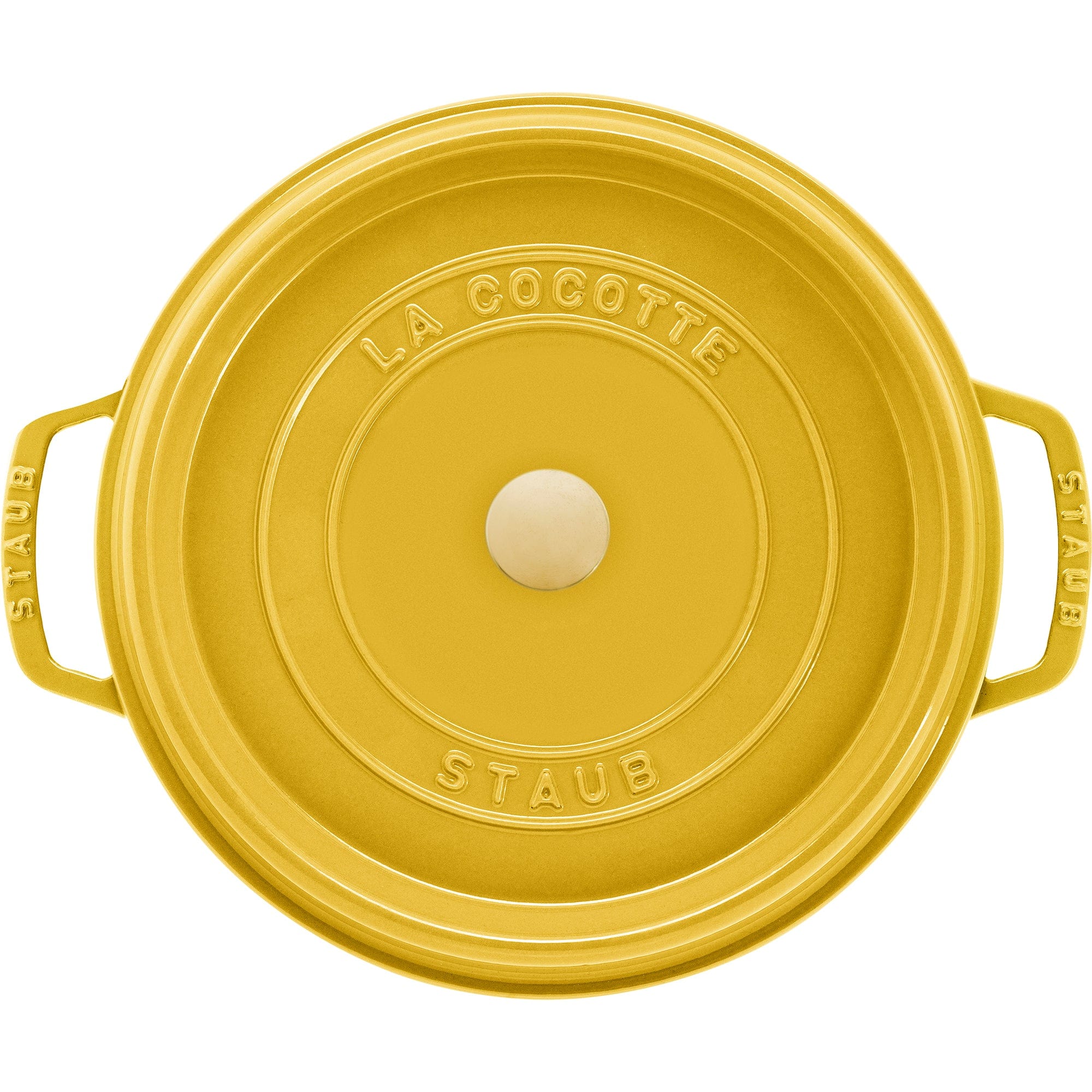 Staub Cast Iron 7-qt Round Cocotte, Dutch Oven - Citron - Image 4