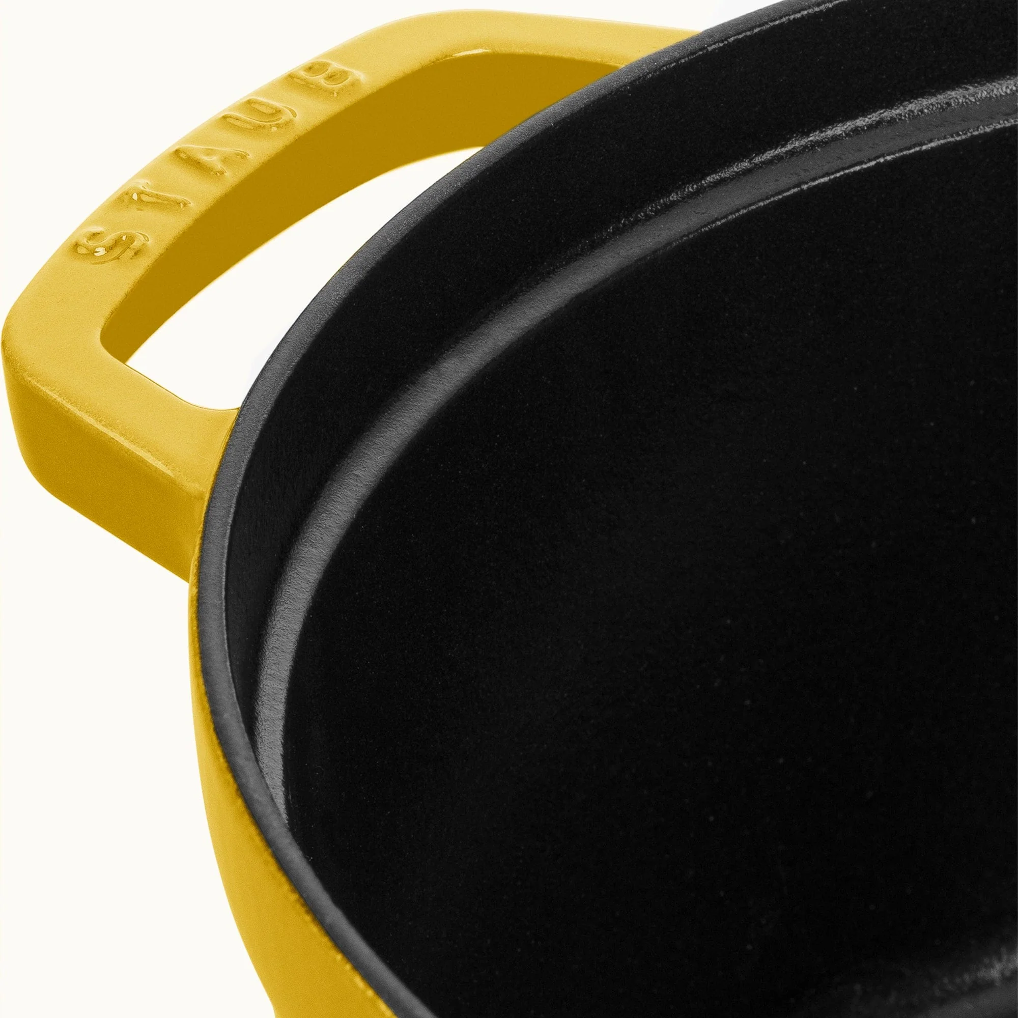 Staub Cast Iron 7-qt Round Cocotte, Dutch Oven - Citron - Image 5