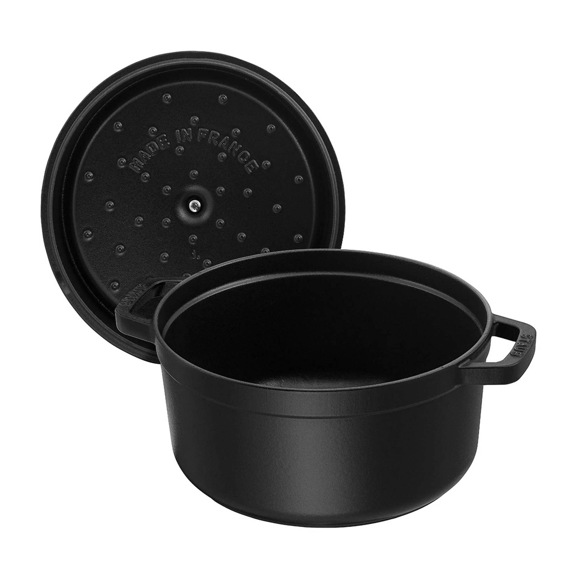Staub Cast Iron 7-qt Round Cocotte, Dutch Oven - Matte Black - Image 4
