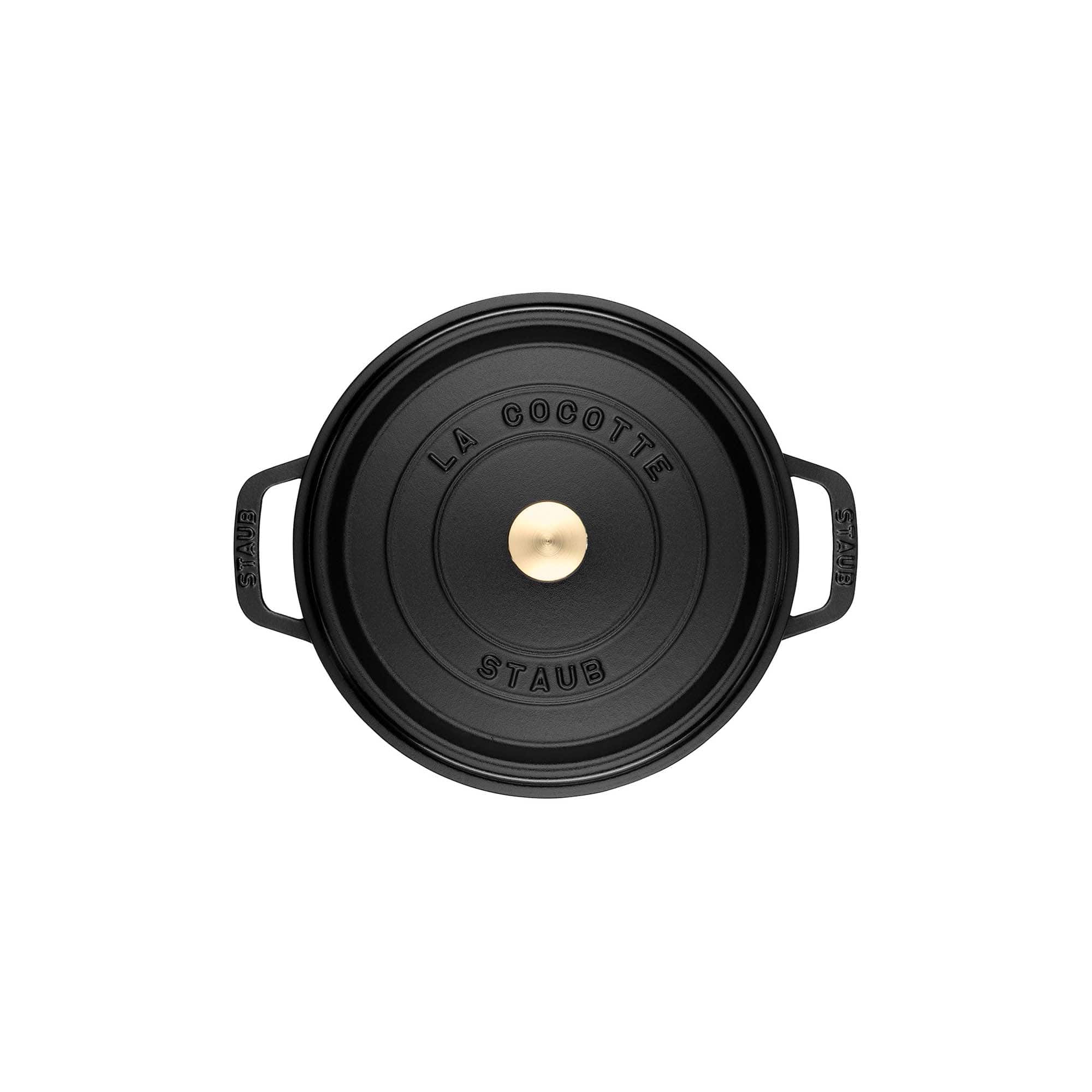 Staub Cast Iron 9-qt Round Cocotte, Dutch Oven - Matte Black - Image 2