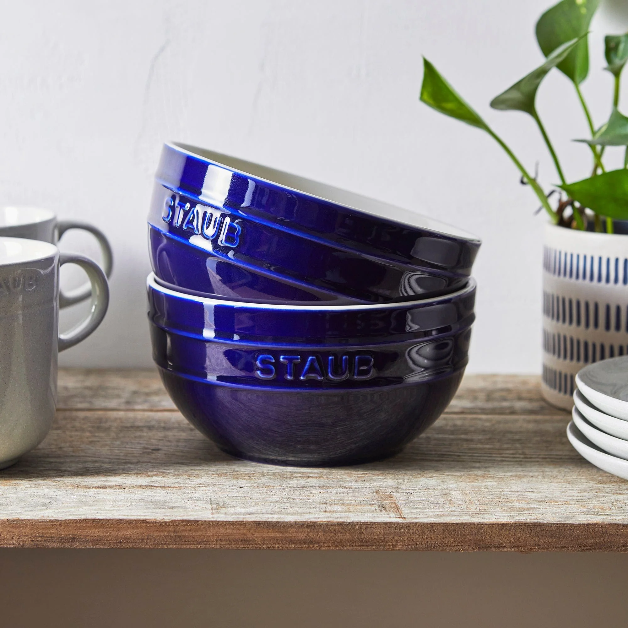 Staub Ceramic 2-pc Large Universal Bowl Set - Dark Blue - Image 2