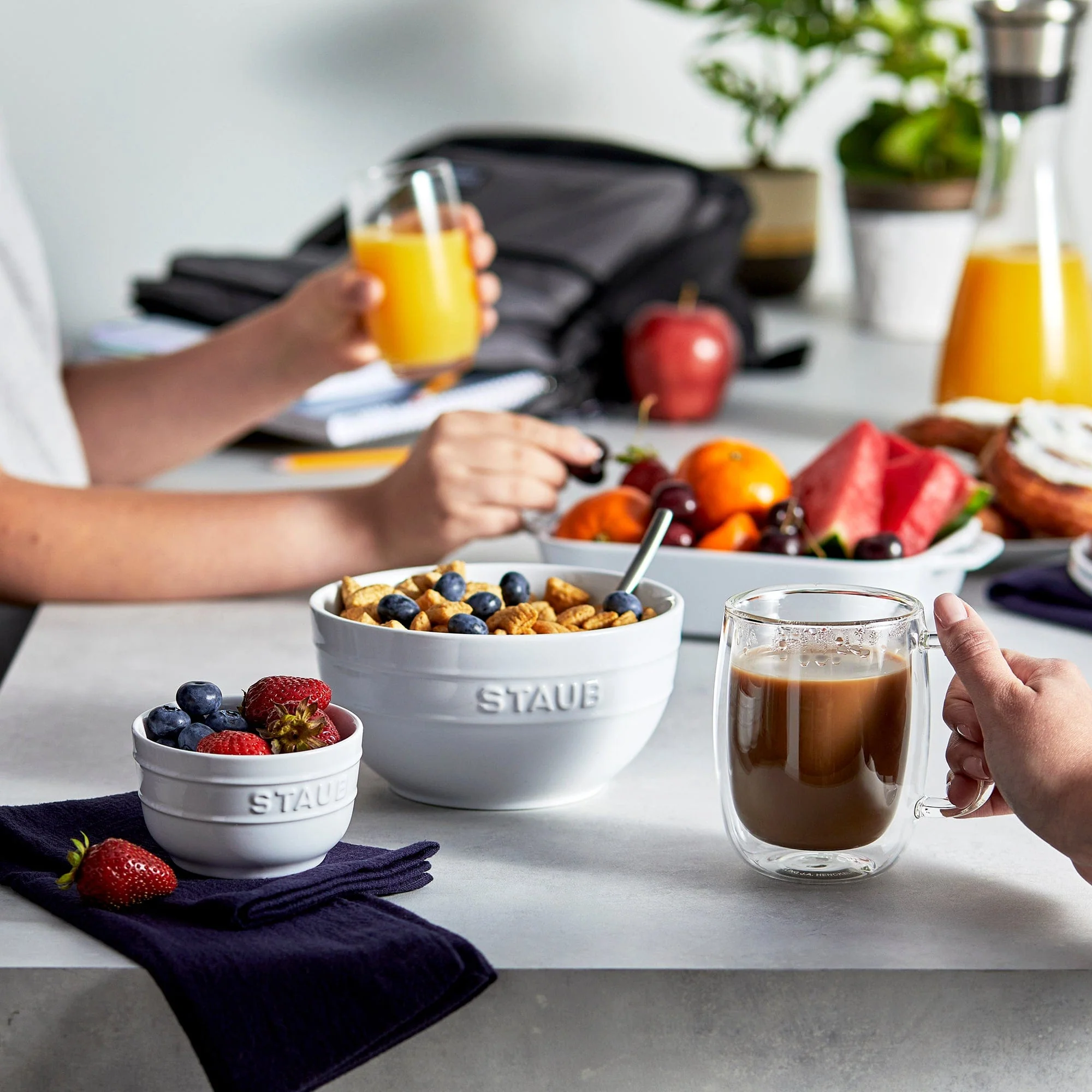 Staub Ceramic 2-pc Large Universal Bowl Set - White - Image 5