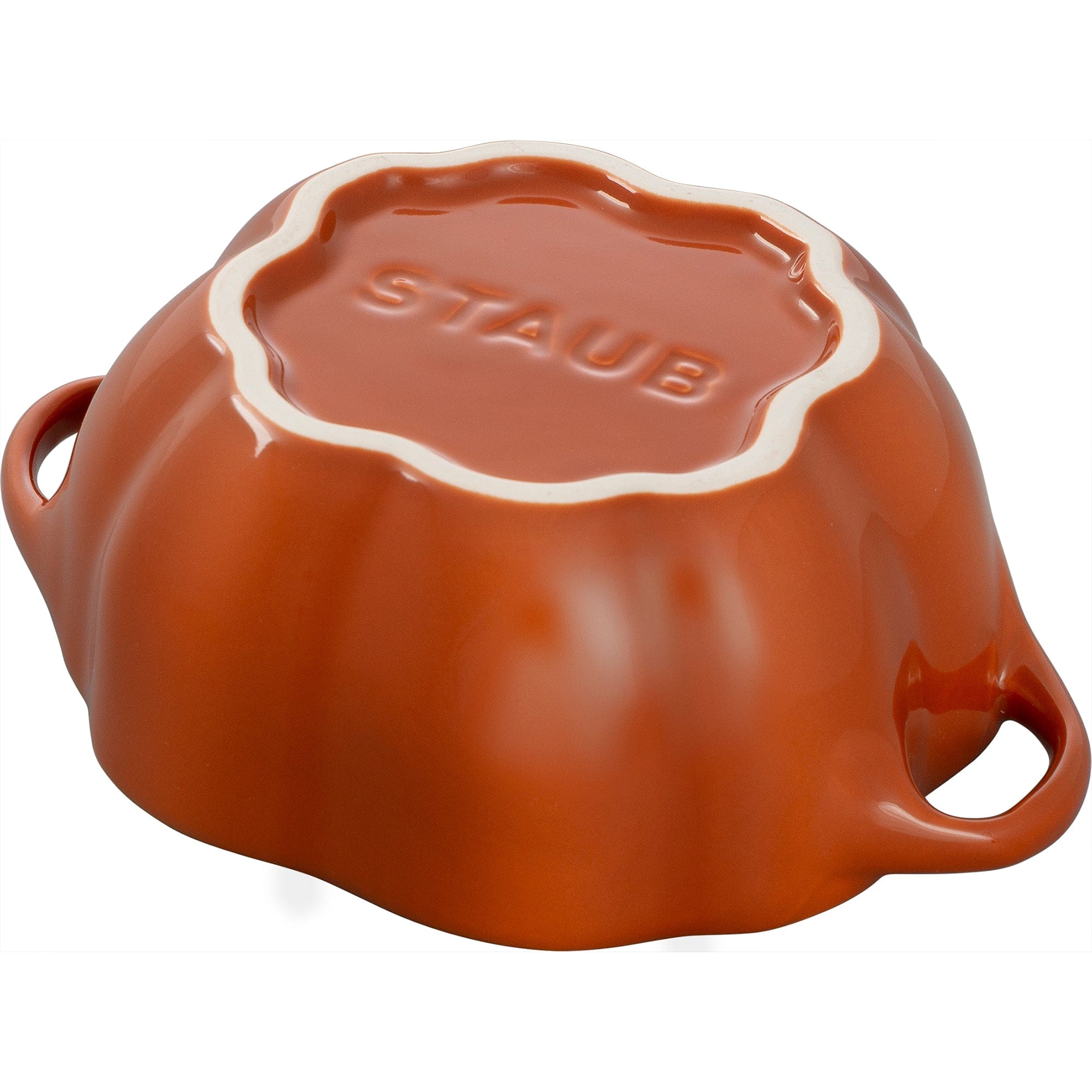 Staub Ceramic 24-oz Pumpkin Cocotte - Burnt Orange - Image 3