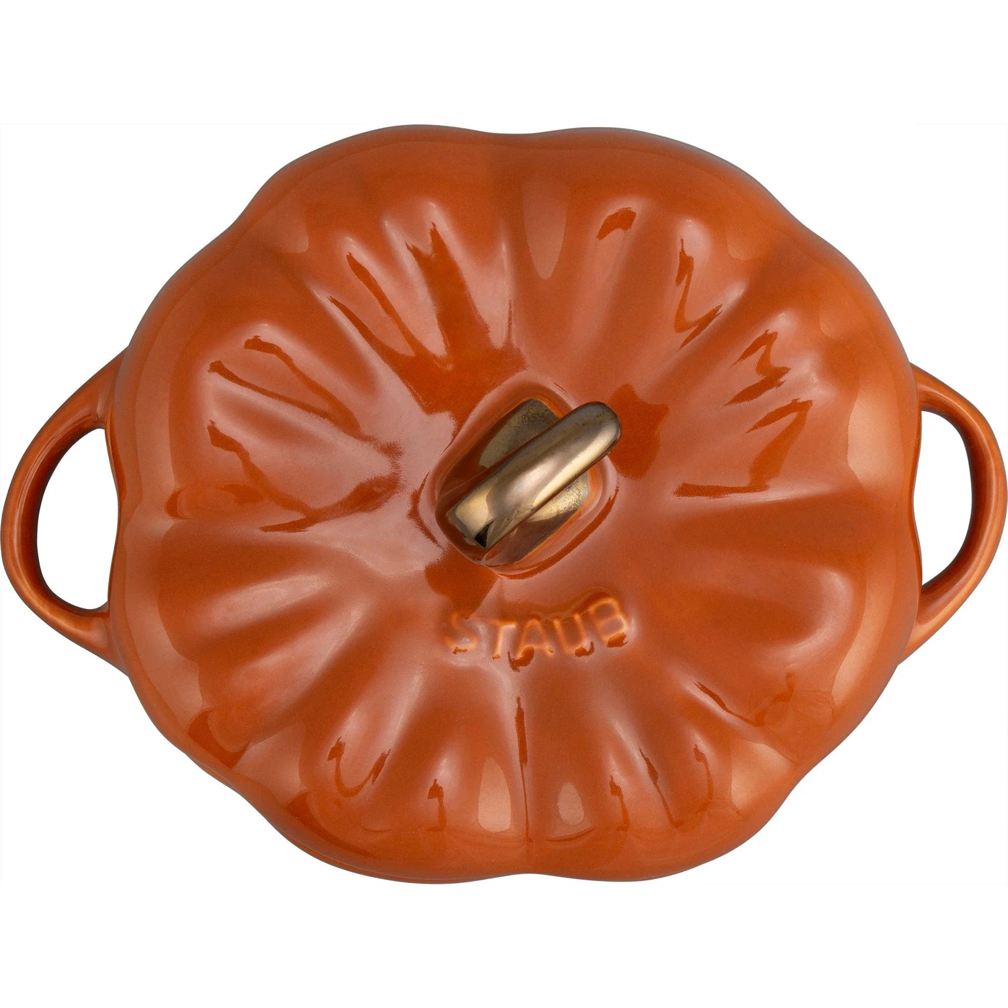 Staub Ceramic 24-oz Pumpkin Cocotte - Burnt Orange - Image 4