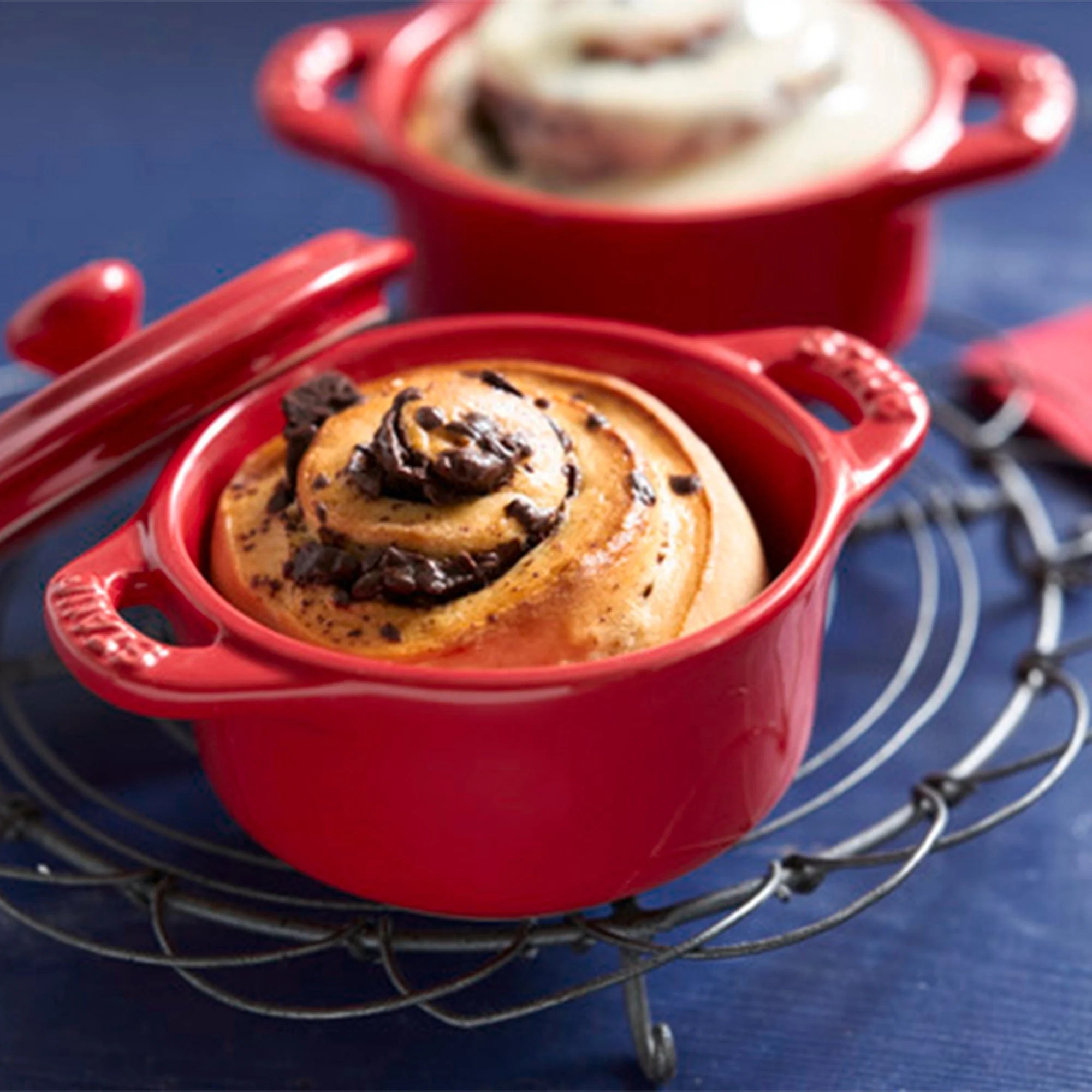 Staub Ceramic 3-pc Mini Round Cocotte Set - Cherry - Image 3