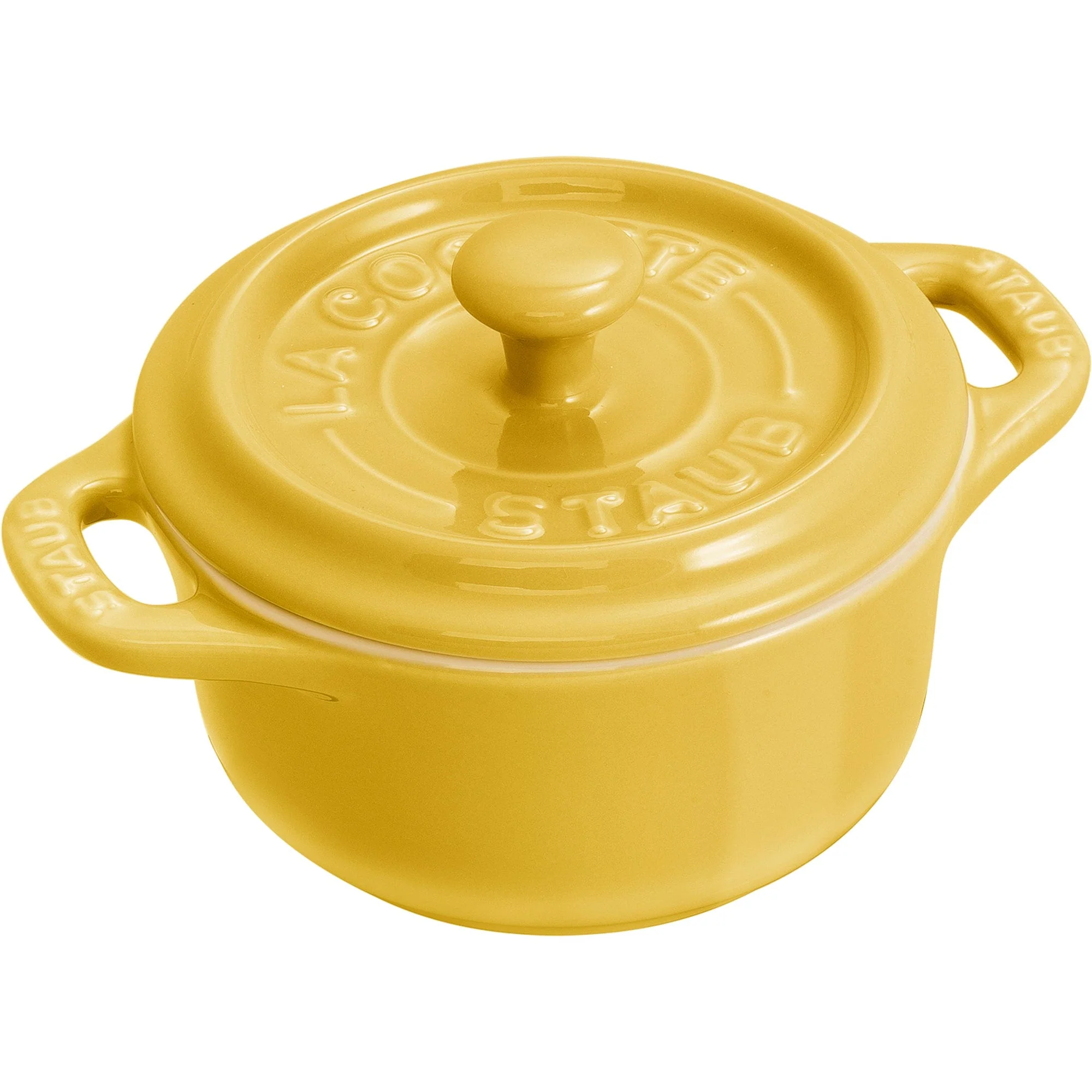 Staub Ceramic 3-pc Mini Round Cocotte Set - Citron - Image 5