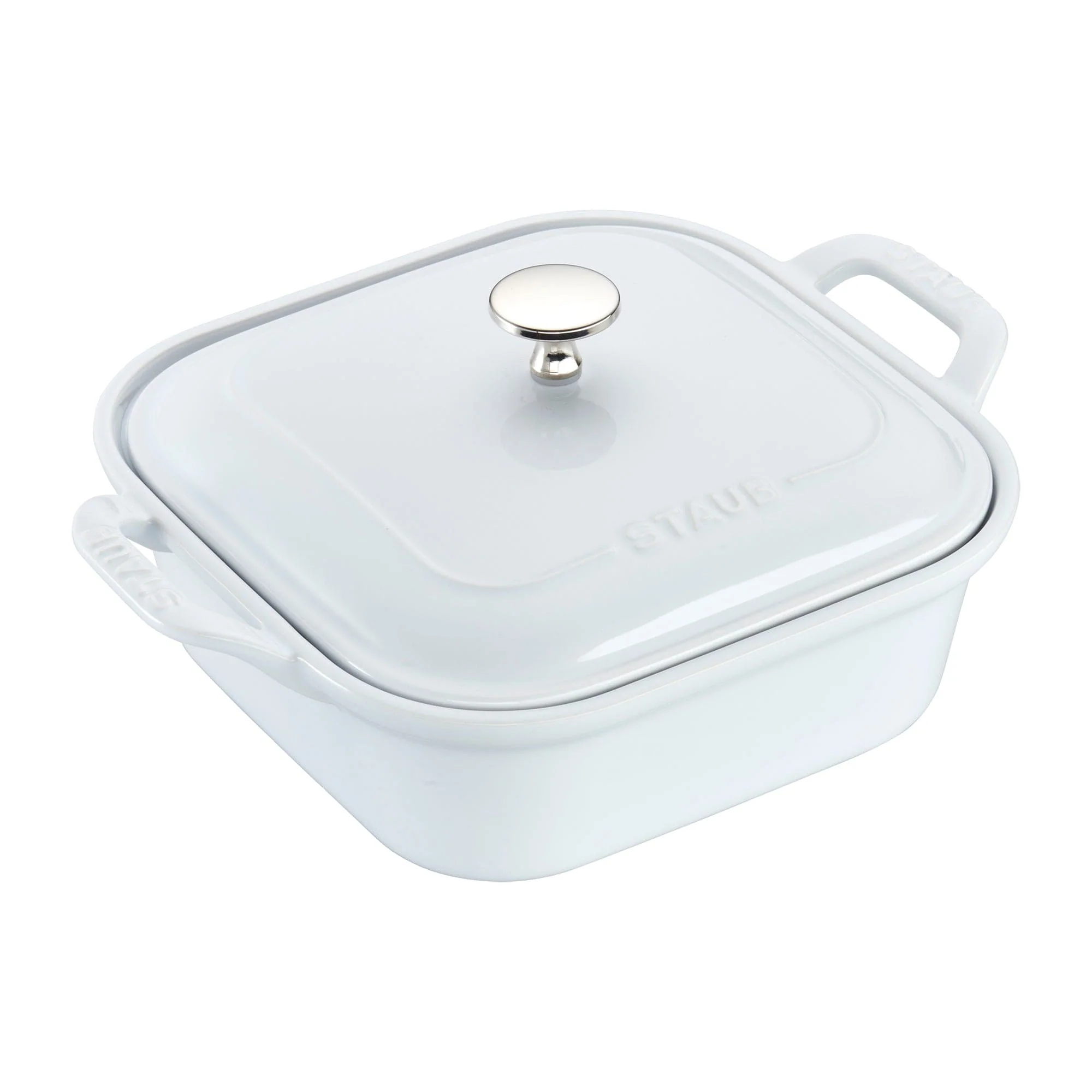 Staub Ceramic 4-pc Baking Pans Set, Casserole Dish with Lid, Brownie Pan, White - Image 5