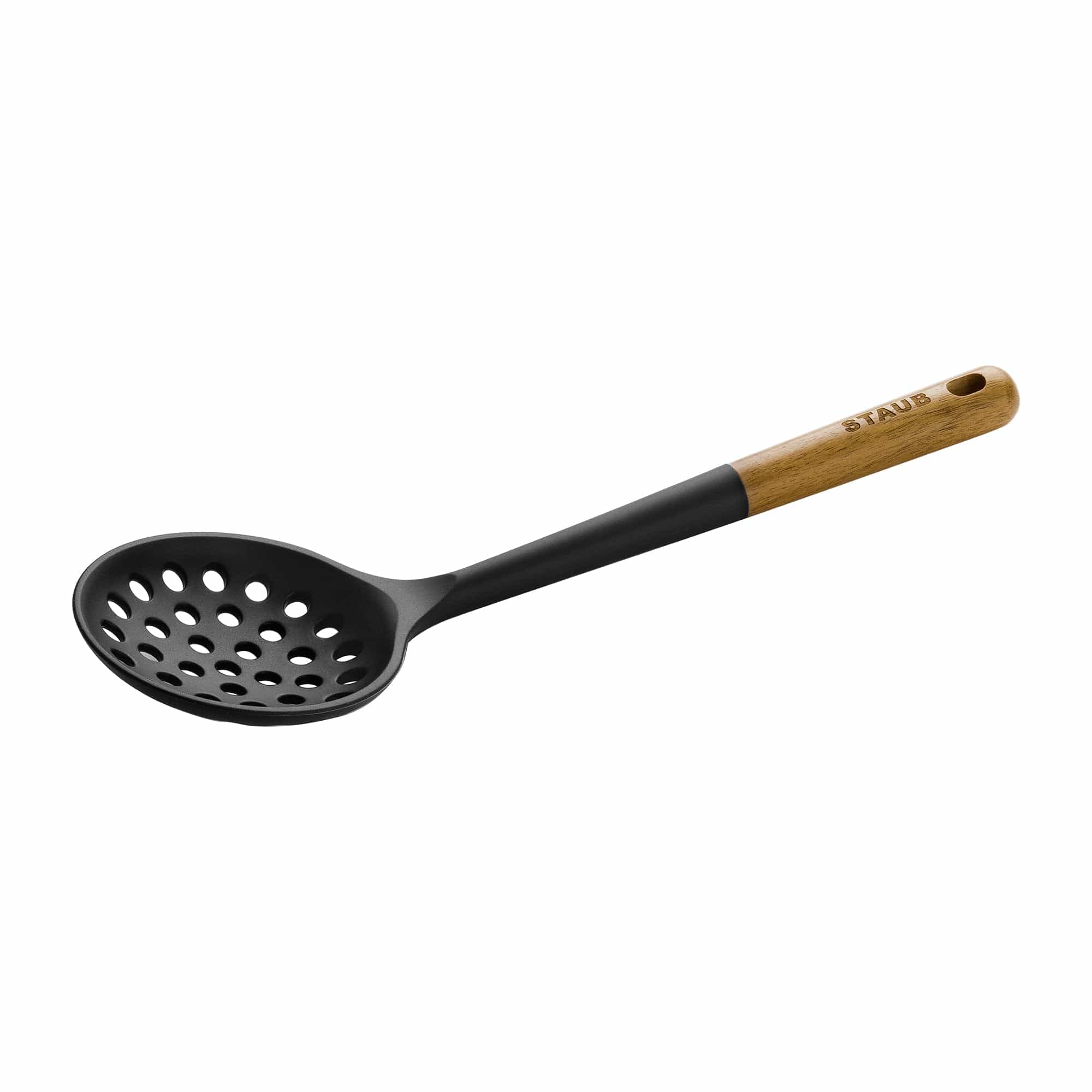 Staub Silicone Skimming Ladle, BPA-Free Cooking Utensil with Wood Handle - Image 5