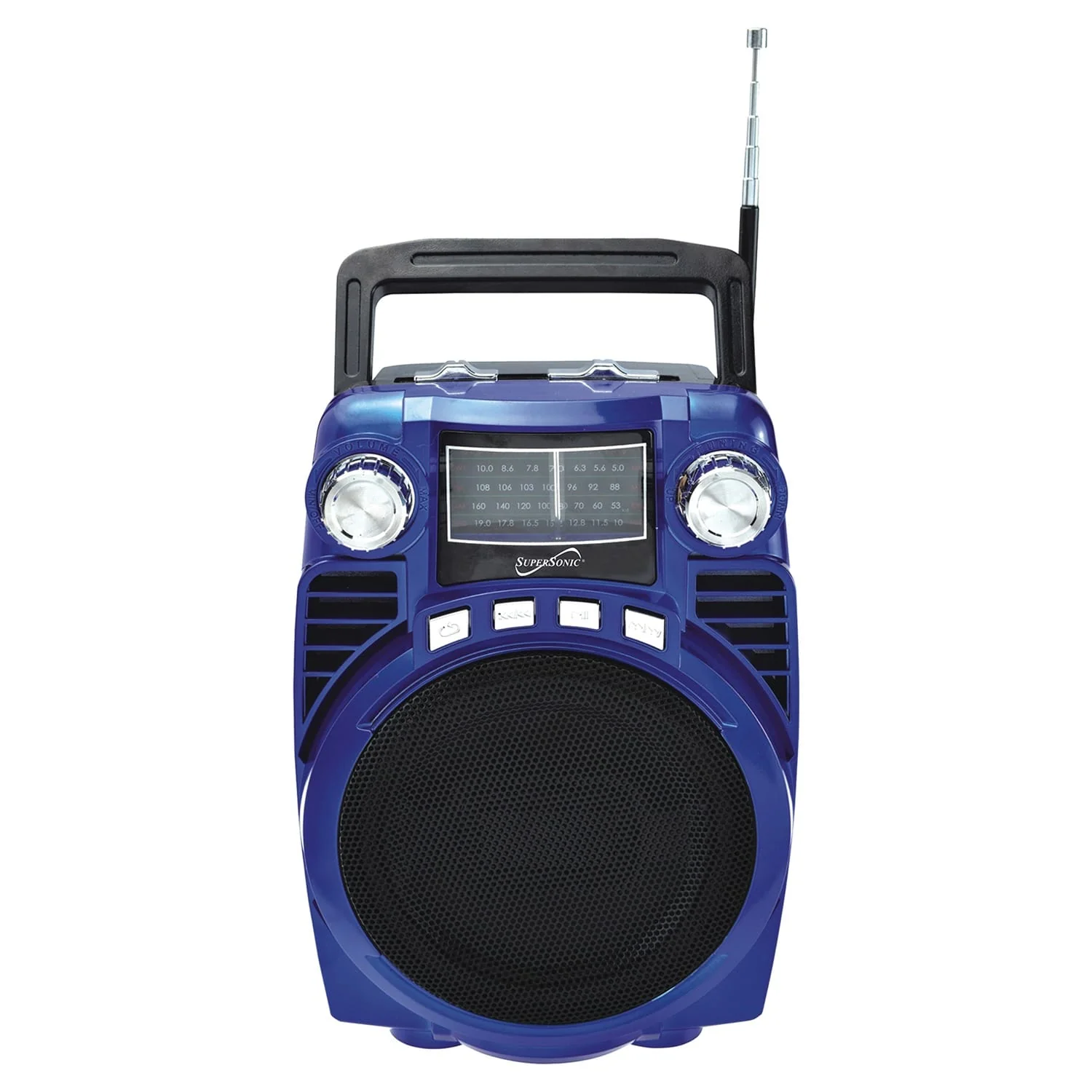 Supersonic Bluetooth 4-Band Radio, Blue - Image 2
