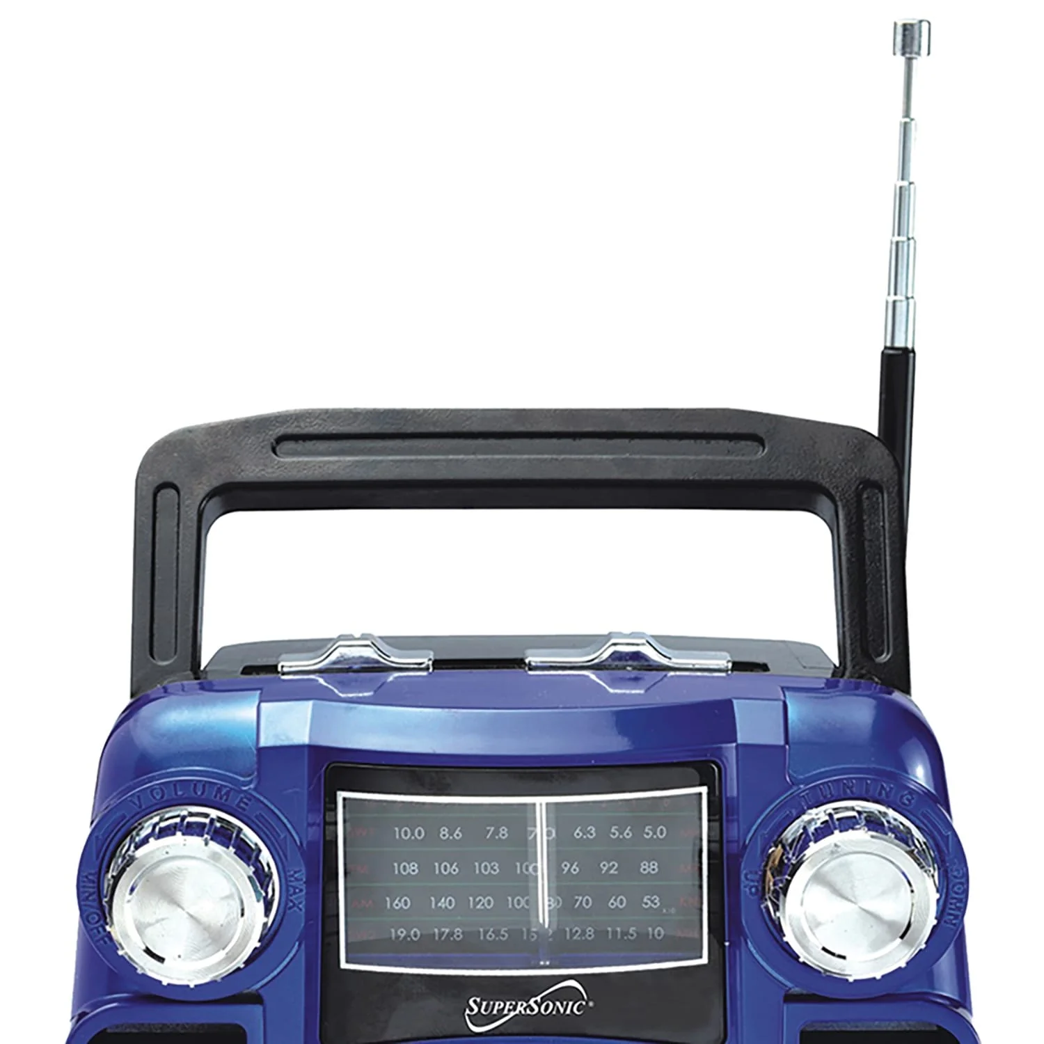 Supersonic Bluetooth 4-Band Radio, Blue - Image 4