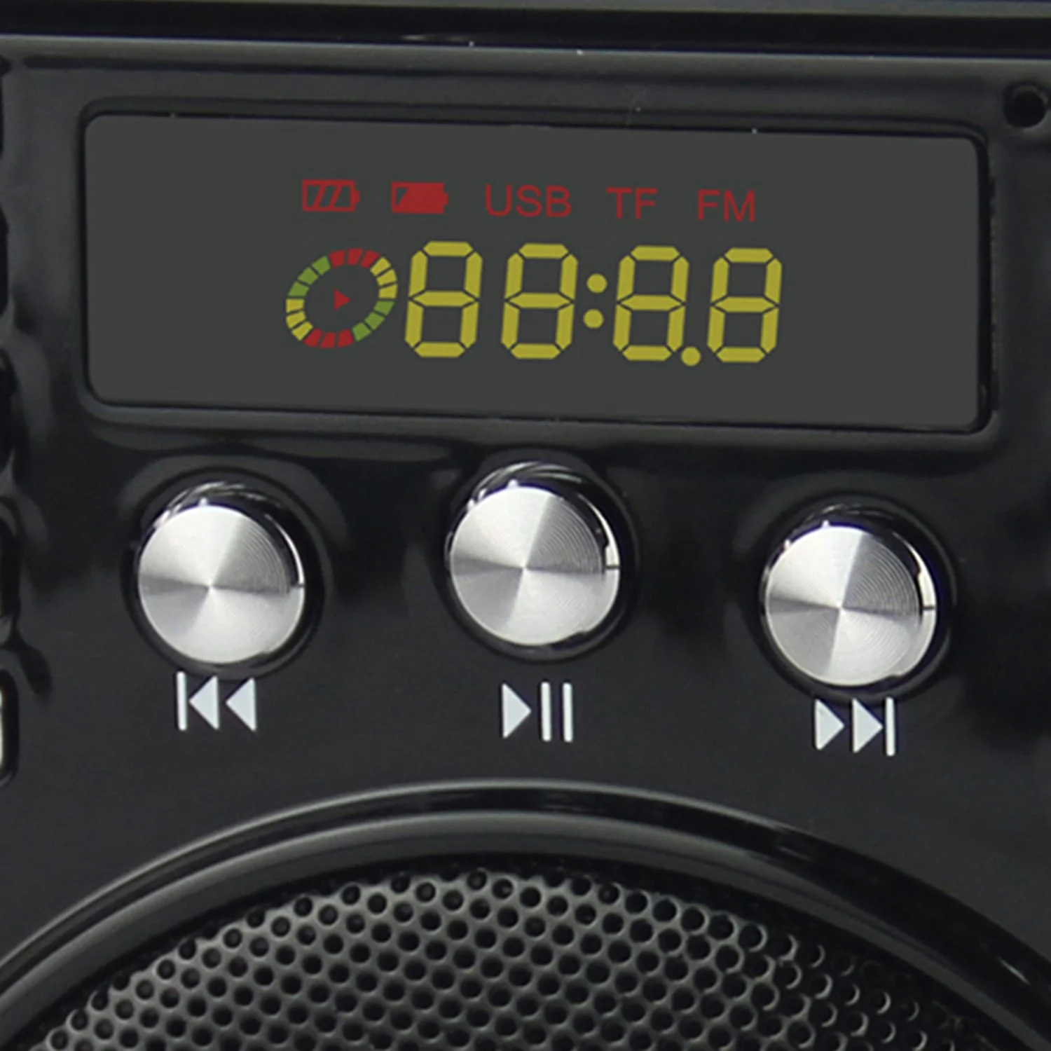 Supersonic Bluetooth Portable PA Speaker Voice Amplifier with Microphone, FM Radio, and Karaoke Jack, SC-1443BT, Black - Image 4