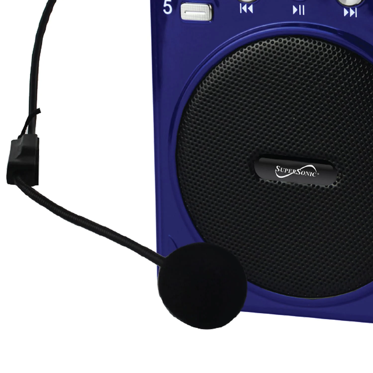 Supersonic Bluetooth Portable PA Speaker Voice Amplifier with Microphone, FM Radio, and Karaoke Jack, SC-1443BT, Blue - Image 3
