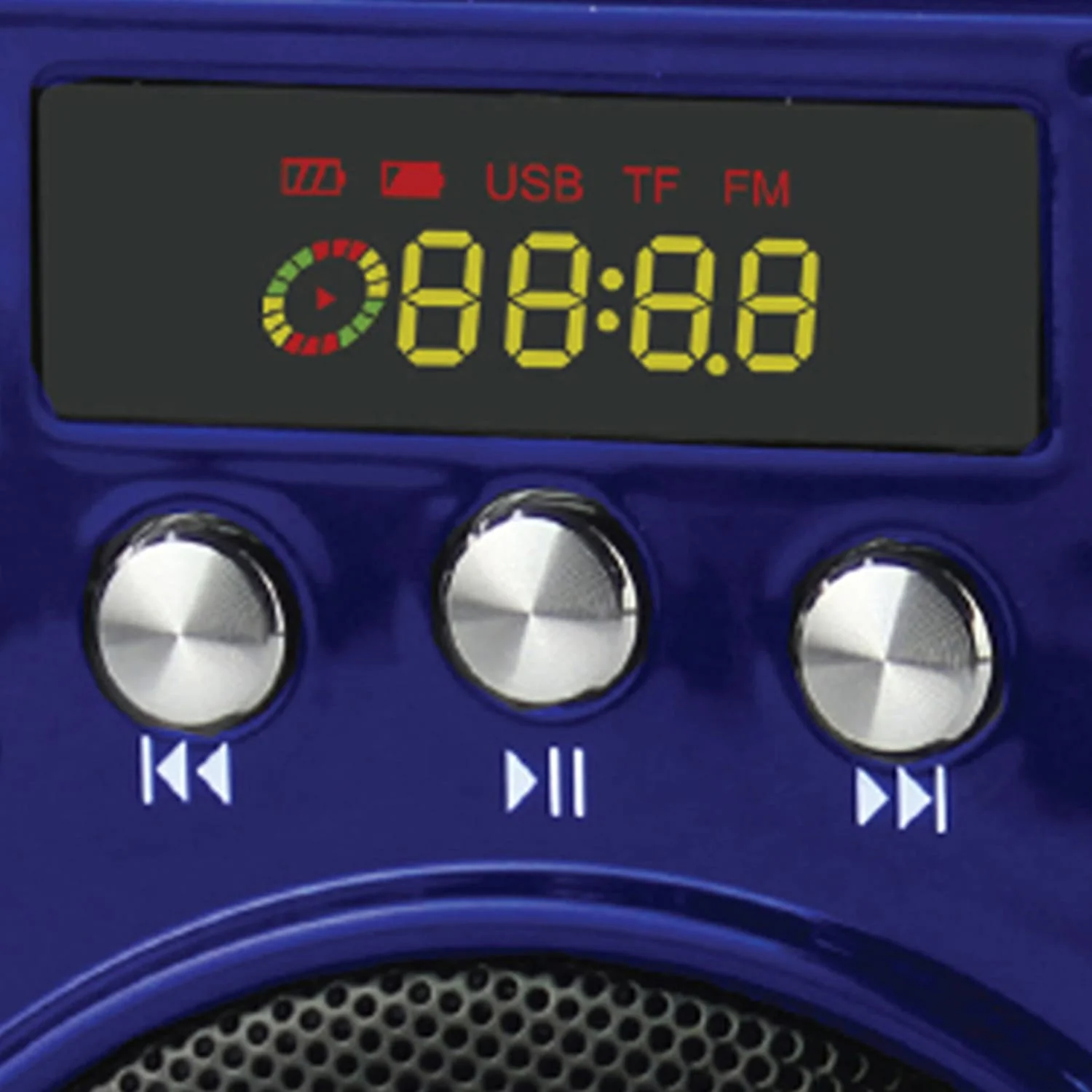 Supersonic Bluetooth Portable PA Speaker Voice Amplifier with Microphone, FM Radio, and Karaoke Jack, SC-1443BT, Blue - Image 4