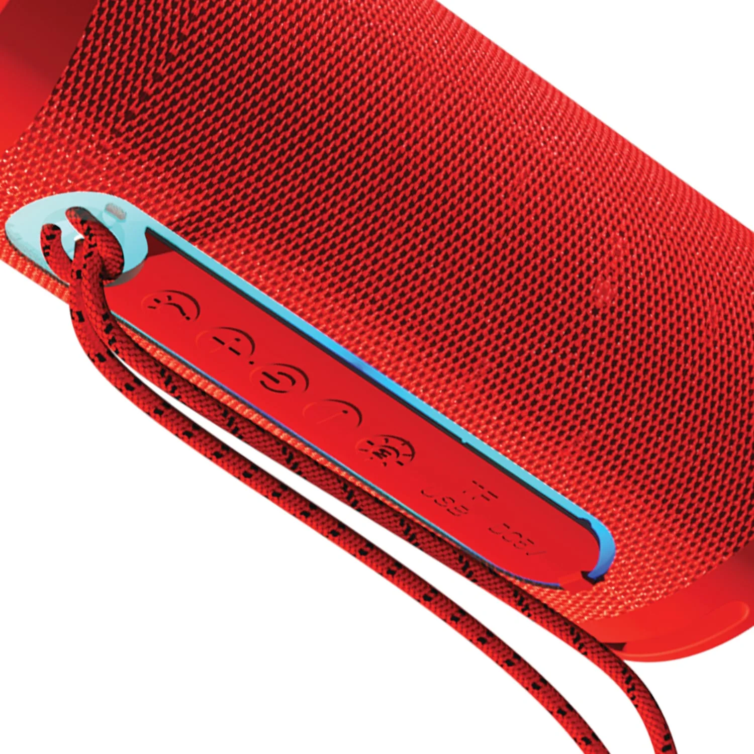 Supersonic Portable Bluetooth Speaker with LED Flashlight and Speakerphone, SC-2340BT, Red - Image 2