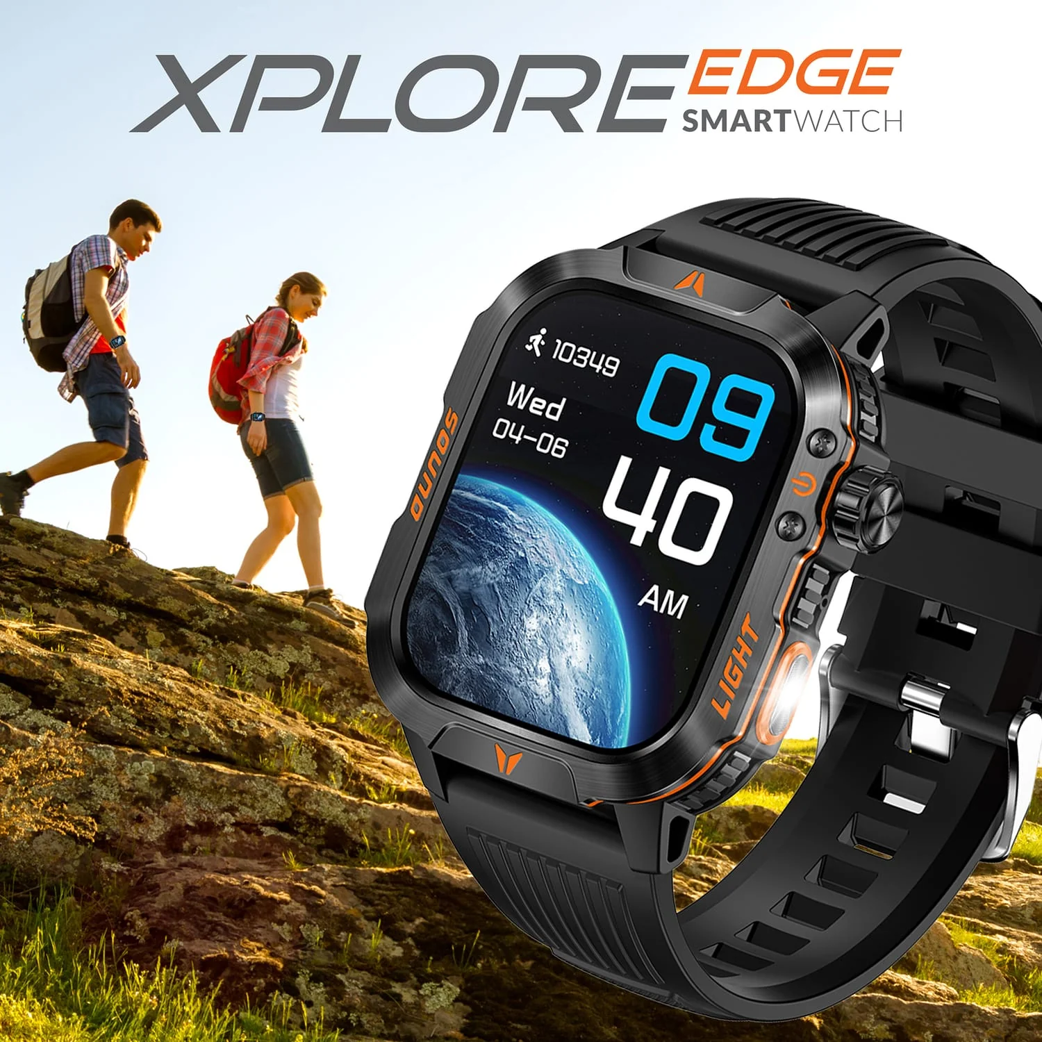 Supersonic XPLORE EDGE with 2-In. Color Touch Screen, Bluetooth, Heart Rate/Blood Pressure/Blood Oxygen/Sleep/Activity, and IP67 Water-Resistant - Image 2