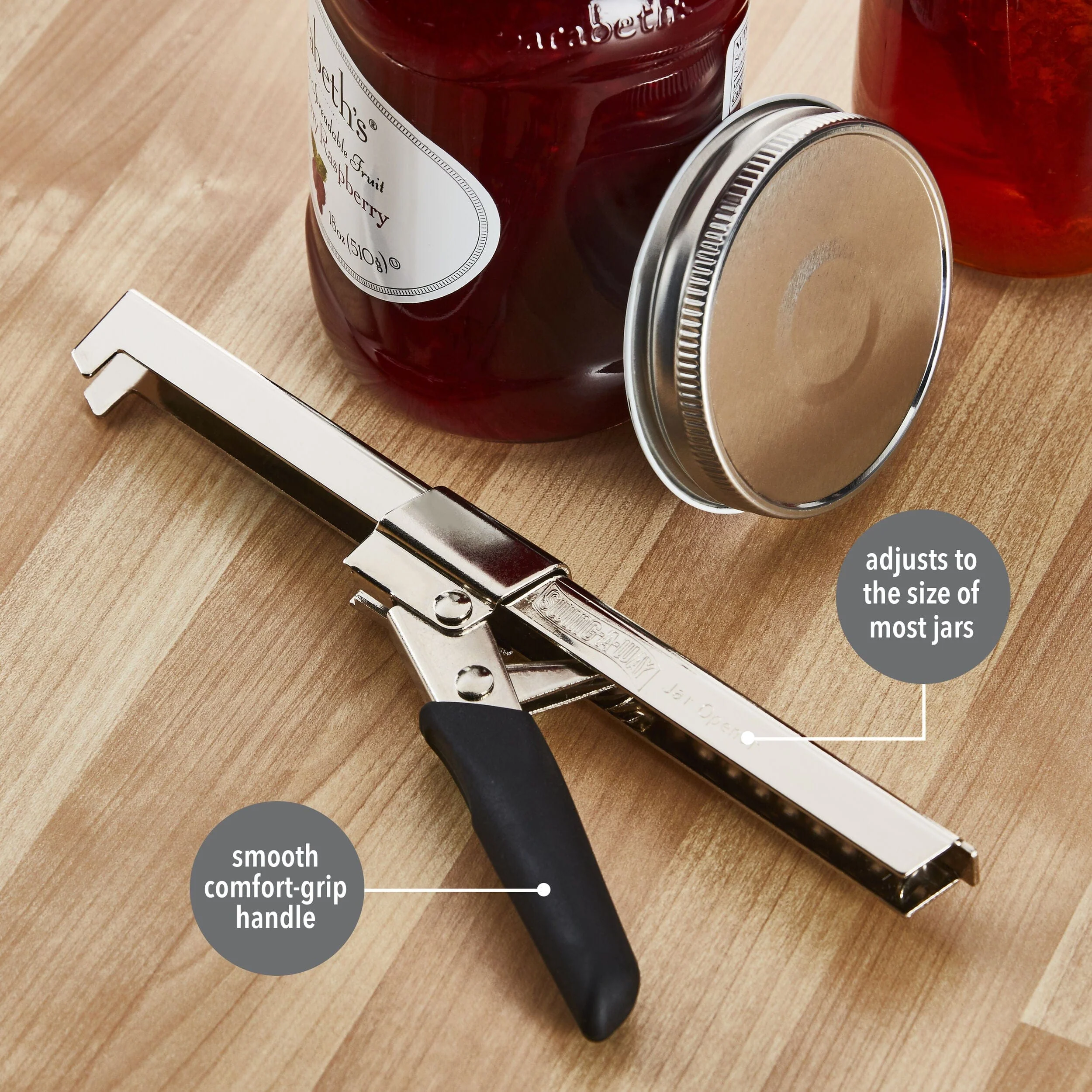 Swing-A-Way Comfort Grip Jar Opener, Black, 7.5-Inch - 711BK - Image 3