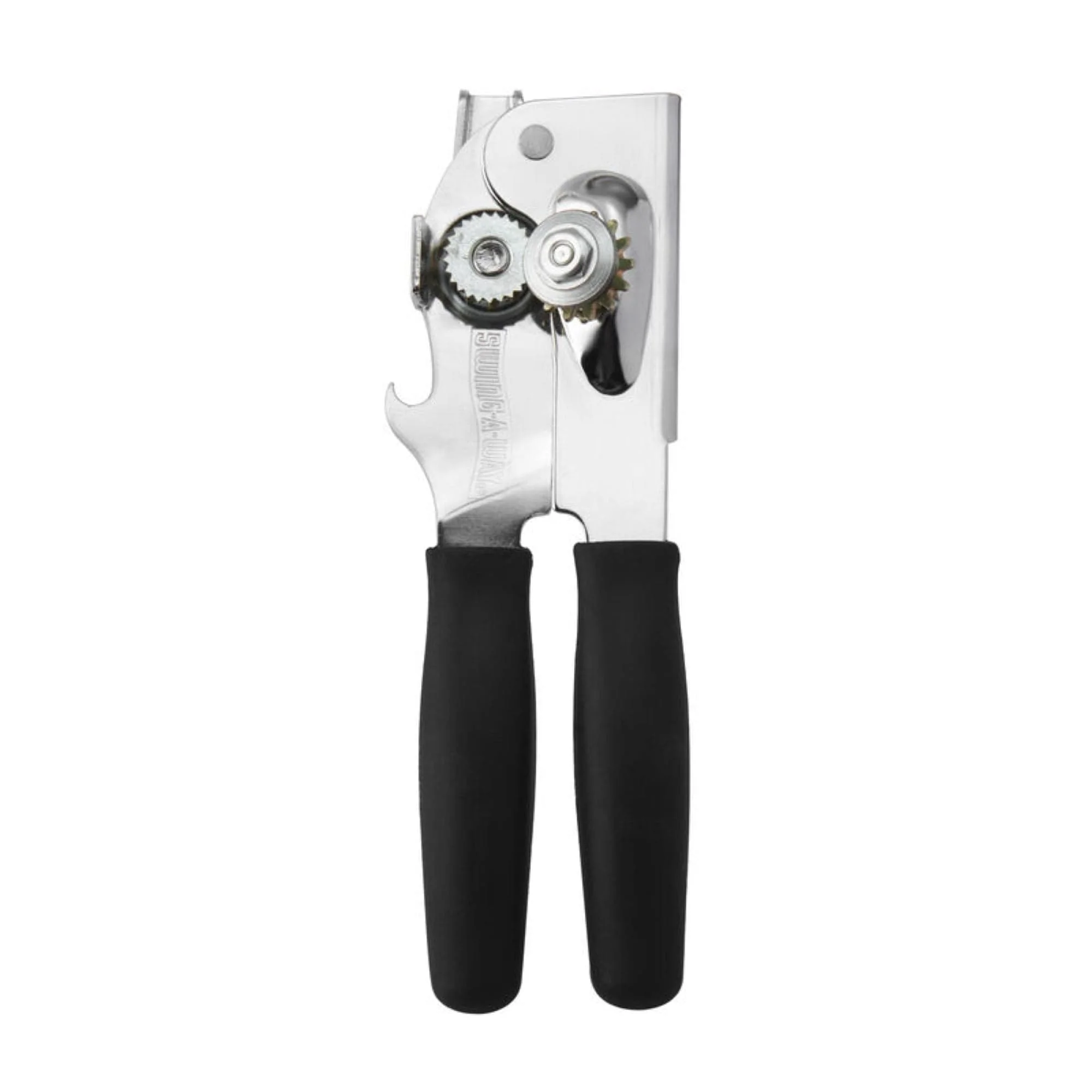 Swing-A-Way Portable Can Opener, Handle for Optimal Comfort, Built-in Bottle Opener, Black - Image 2