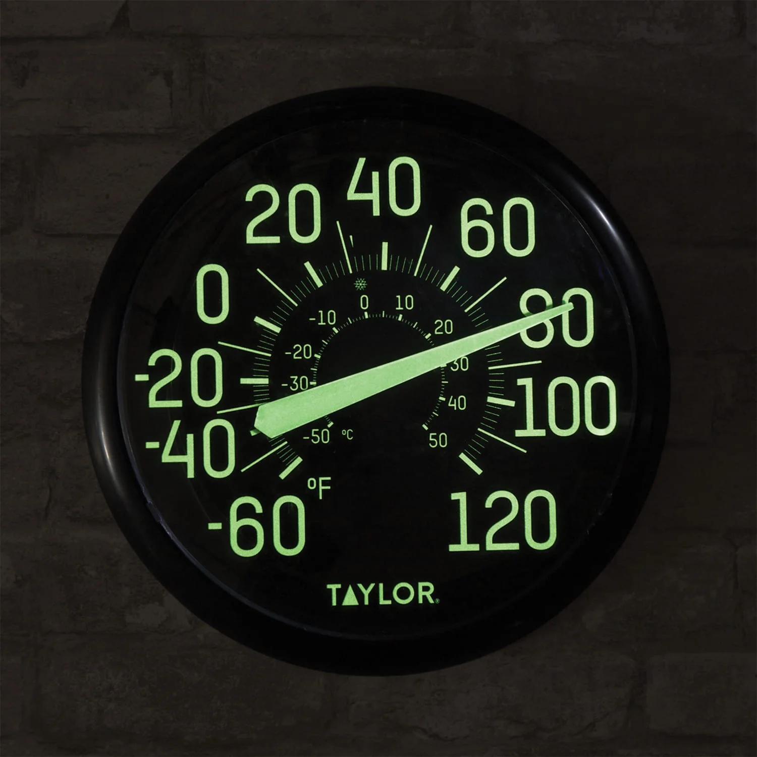 Taylor Precision Products 13.25-Inch Indoor/Outdoor Glow-in-the-Dark Thermometer - Image 2