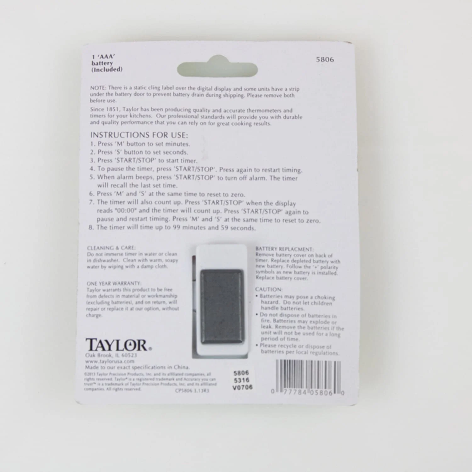 Taylor Precision Products Digital Timer - Image 5