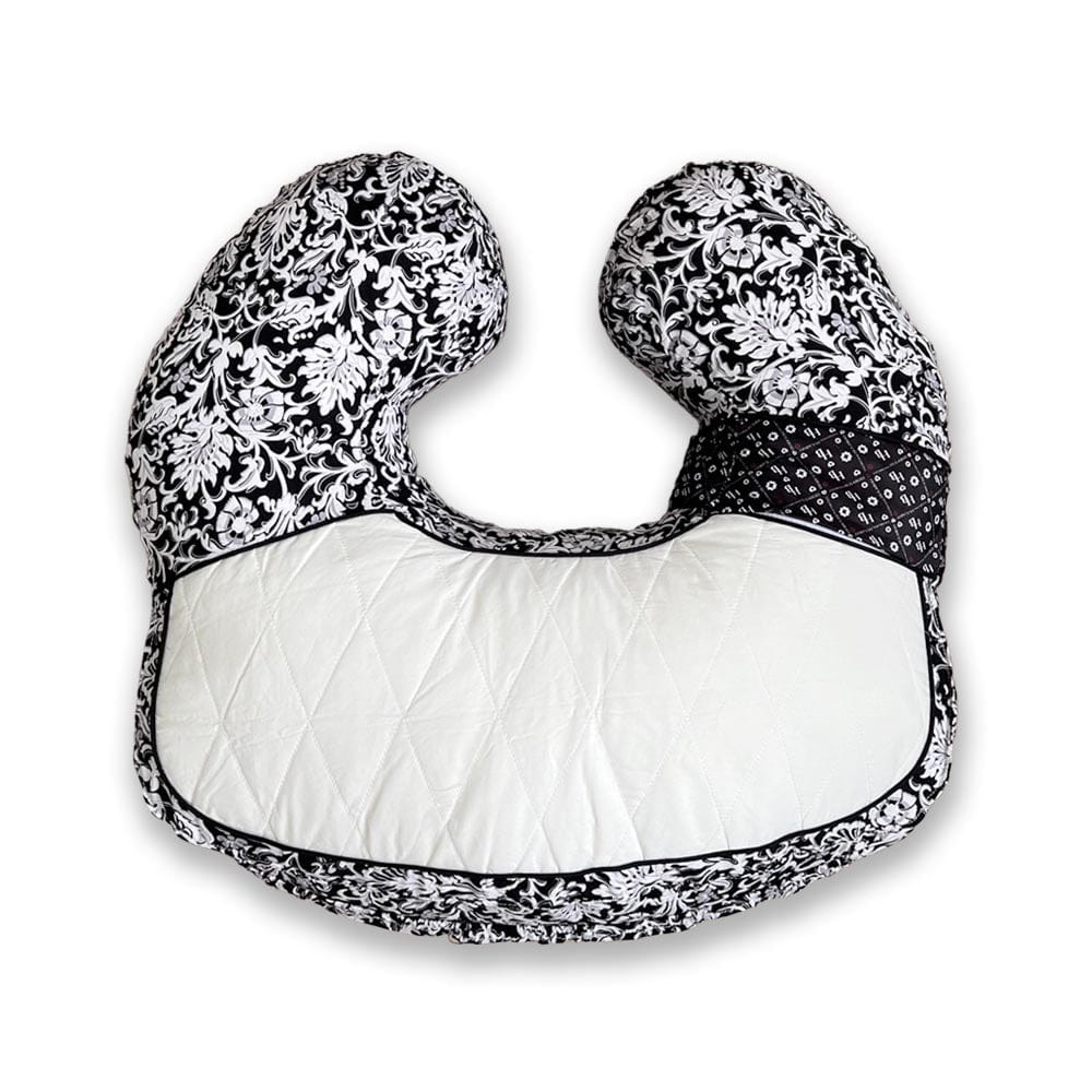 Hugaboo Nursing Pillow, Portable, Washable, Black Floral - Image 3