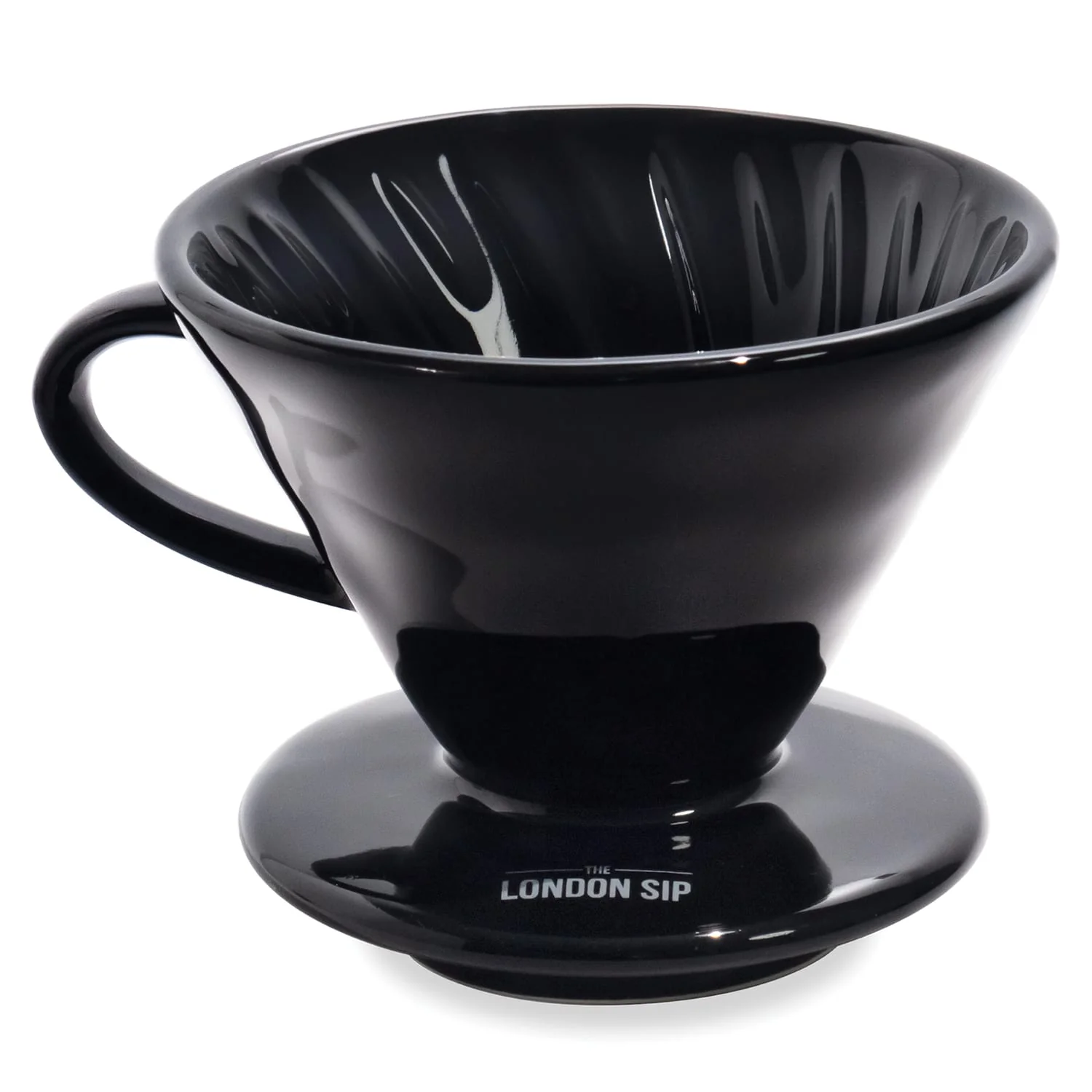 The London Sip Ceramic Coffee Dripper, Black, 1 to 4 Cup
