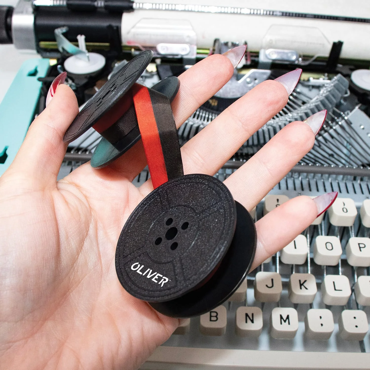 The Oliver Typewriter Company Twin-Spool Typewriter Ribbon for Manual Typewriters, Red/Black - Image 5