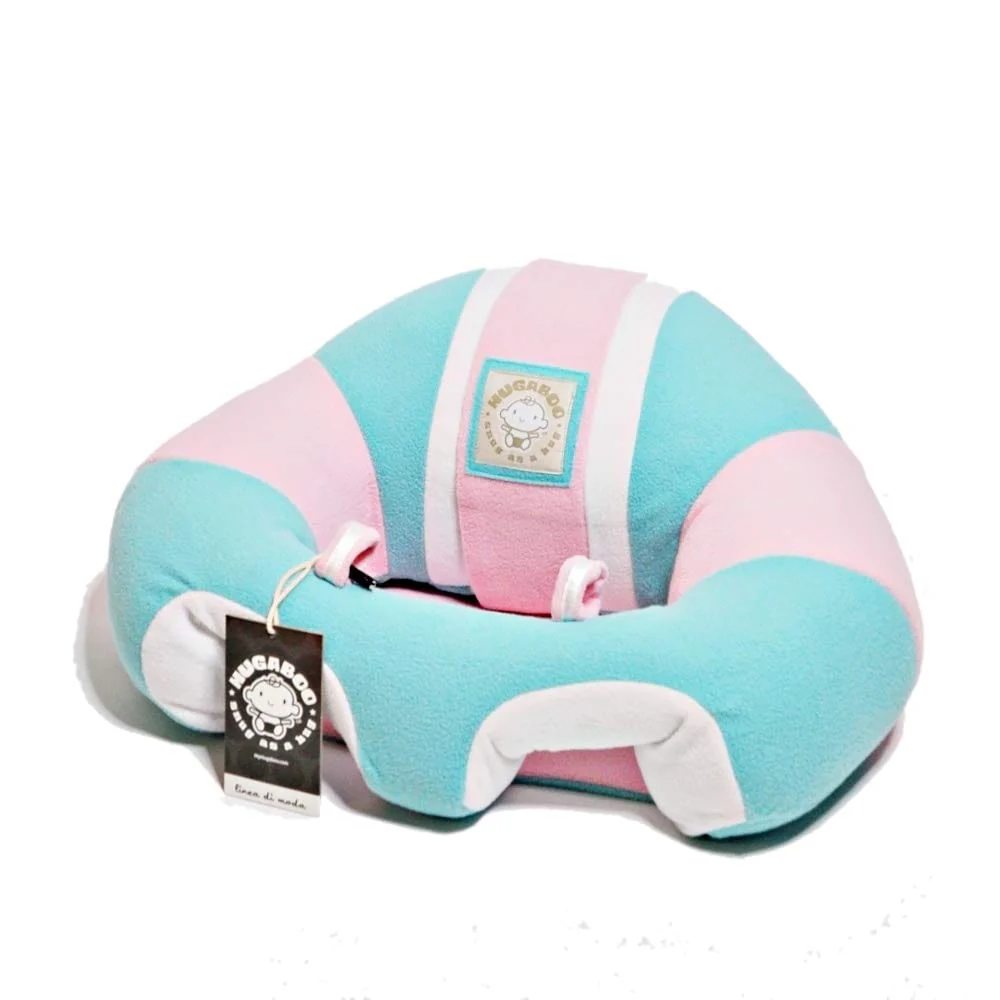 Hugaboo Infant Sitting Chair, Portable, Washable Baby Floor Seat, Cotton Candy - Image 5