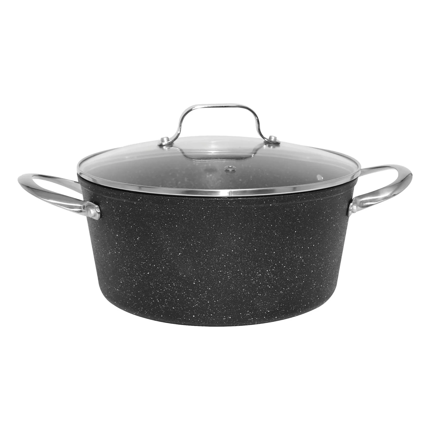 THE ROCK by Starfrit 6-Quart Stockpot/Casserole with Glass Lid & Stainless Steel Handles - Image 2