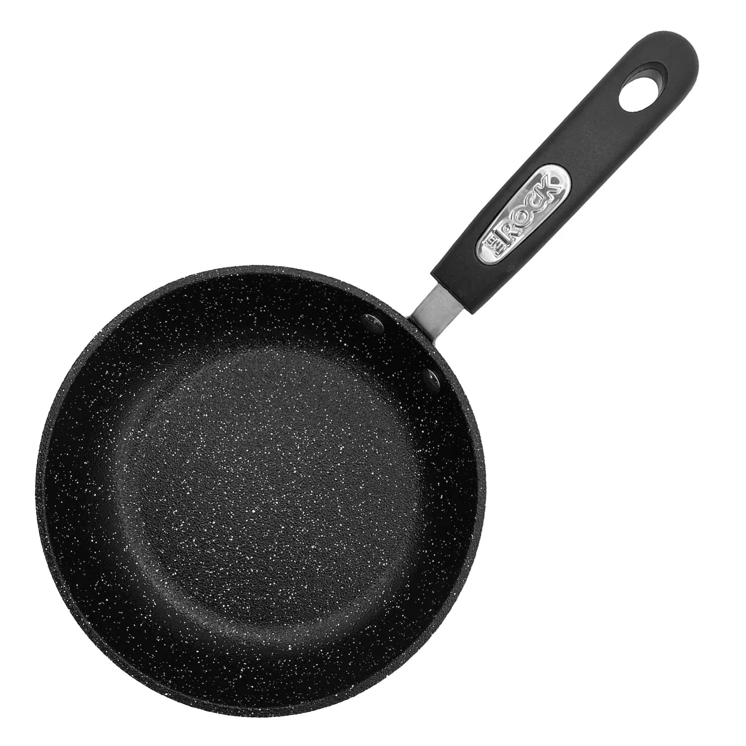 THE ROCK by Starfrit Terra Black Marble Non-Stick Fry Pan with Bakelite Handle, 8 In.