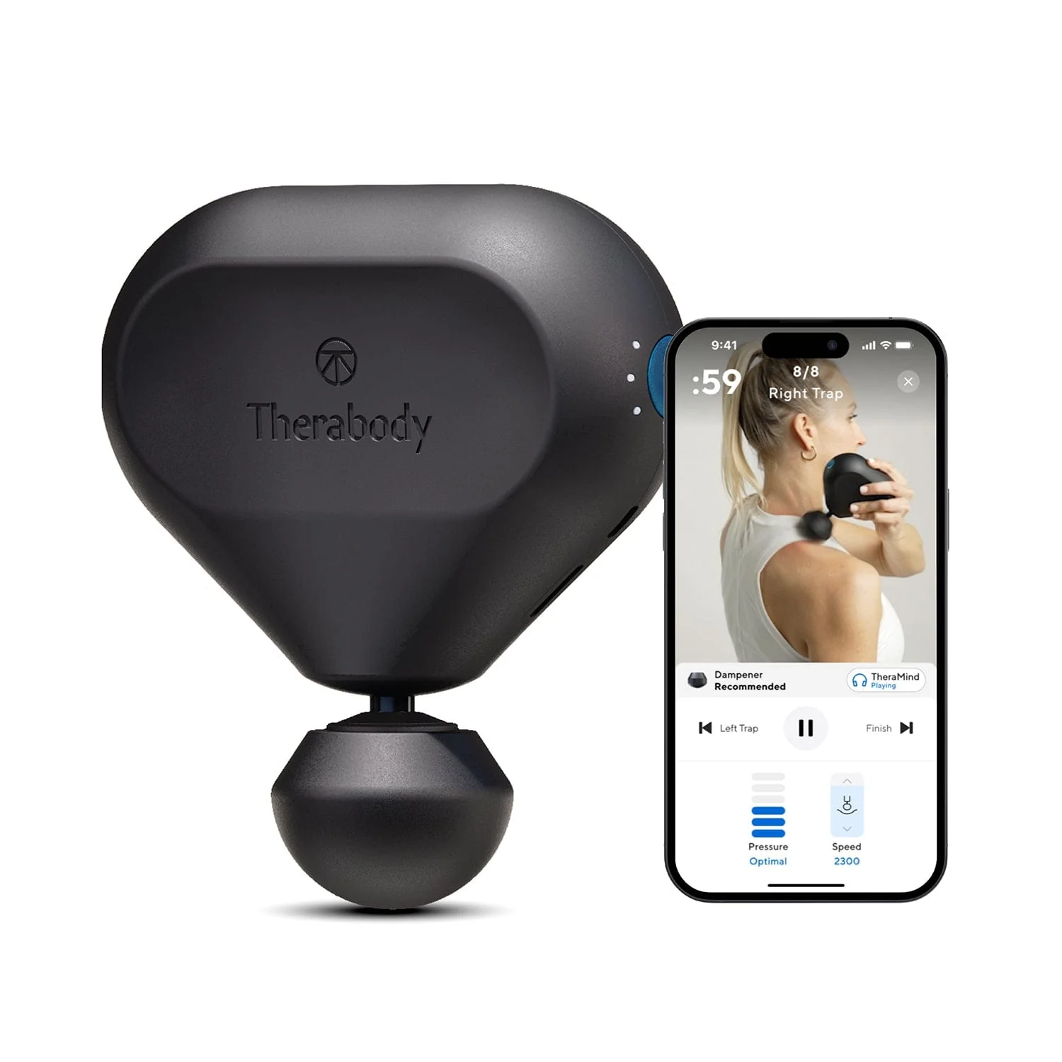 Theragun Mini 2.0 Lightweight Massage Gun, Smart Tech, FDA Registered, Black - Certified Refurbished