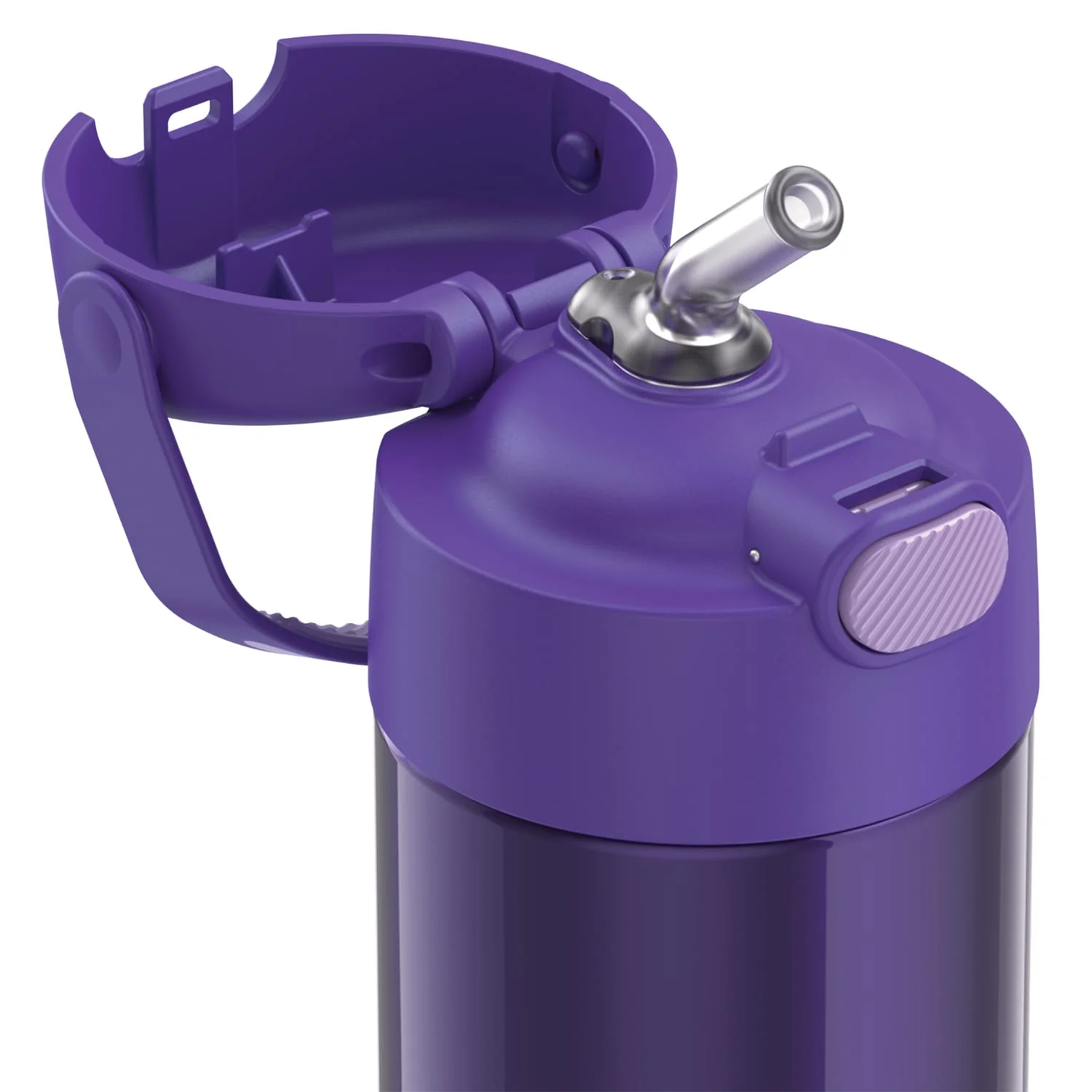 Thermos 12-Ounce FUNtainer Vacuum-Insulated Stainless Steel Bottle, Purple - Image 4