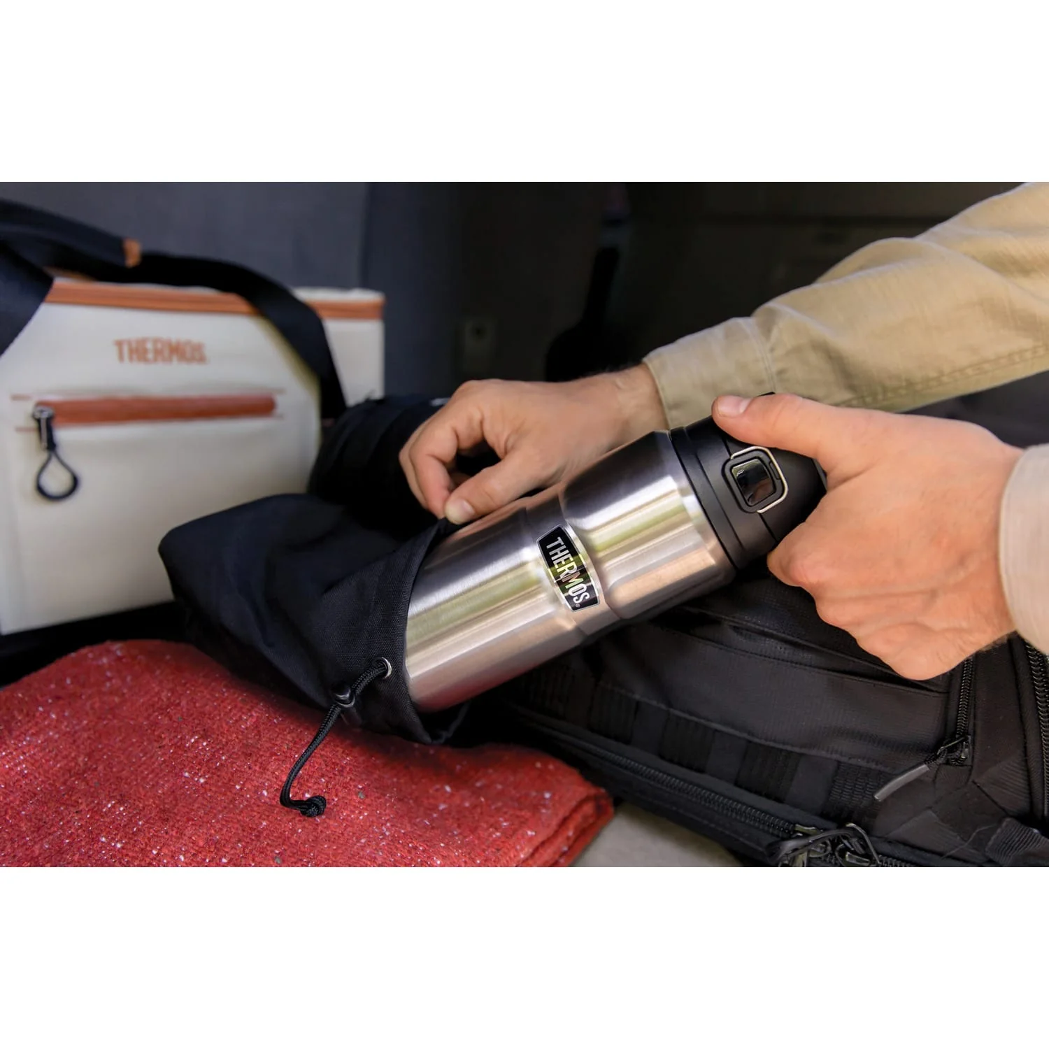 Thermos 24-Ounce Stainless King Vacuum-Insulated Stainless Steel Drink Bottle, Matte Steel - Image 2