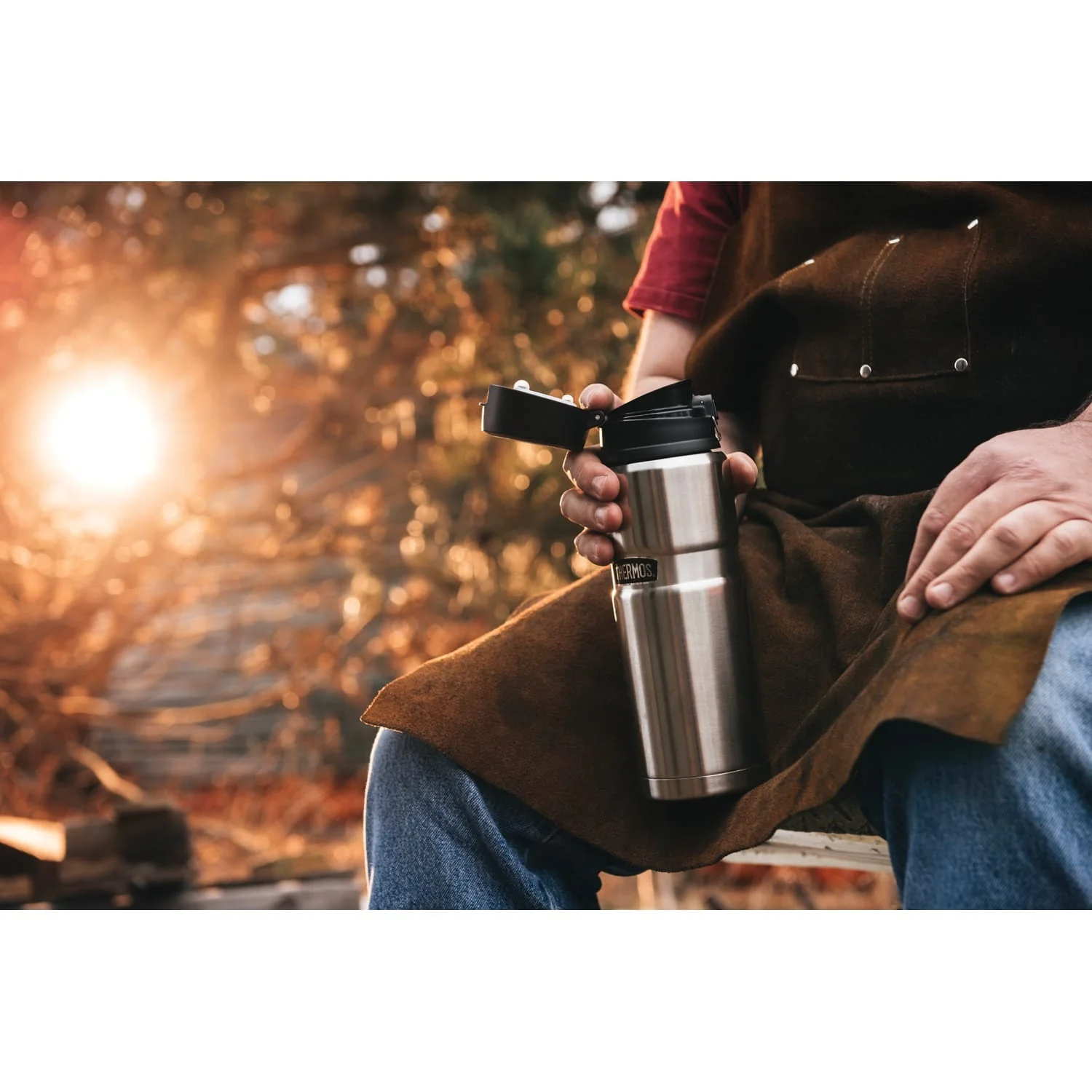 Thermos 24-Ounce Stainless King Vacuum-Insulated Stainless Steel Drink Bottle, Matte Steel - Image 3