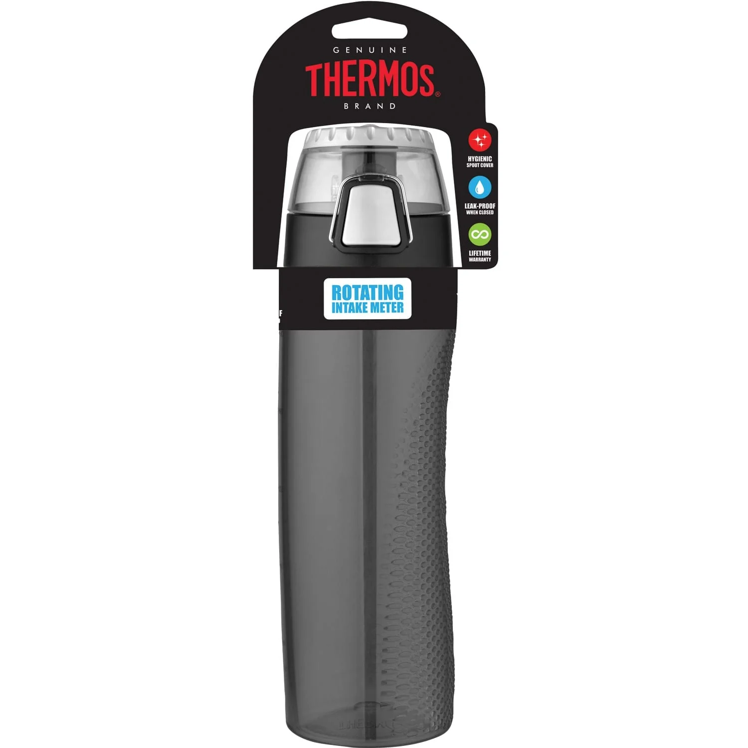 Thermos 24-Oz. Plastic Hydration Bottle with Meter, Smoke - Image 3