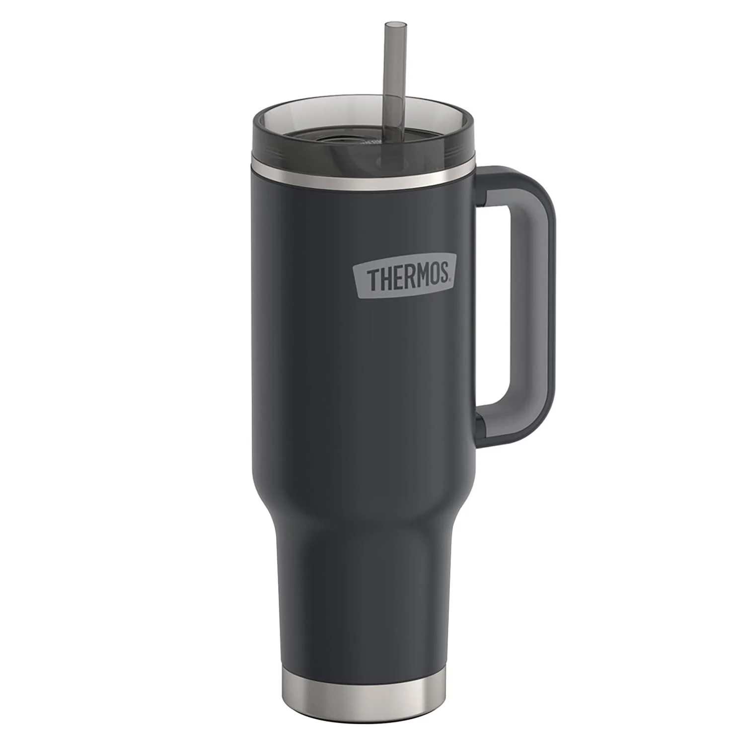 Thermos 40-Oz. Stainless Steel Cup-Holder Mug with Straw, Granite