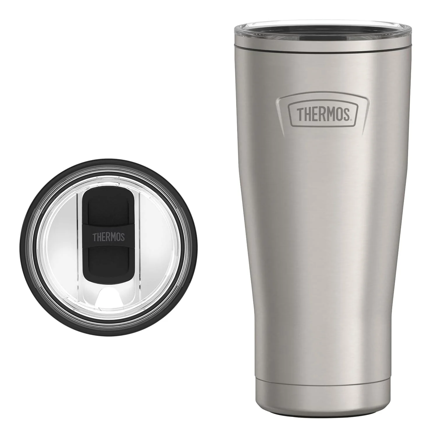 Thermos Icon 24-Oz. Stainless Steel Tumbler with Slide Lock, Matte Stainless Steel - Image 4