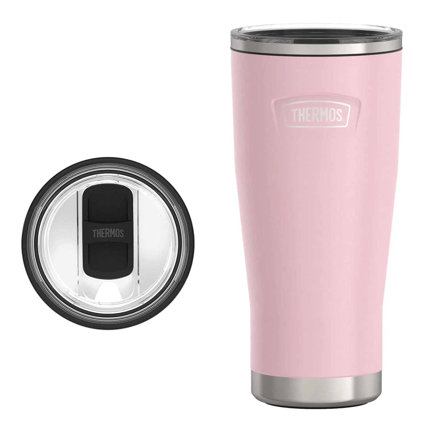 Thermos Icon 24-Oz. Stainless Steel Tumbler with Slide Lock, Sunset Pink - Image 3