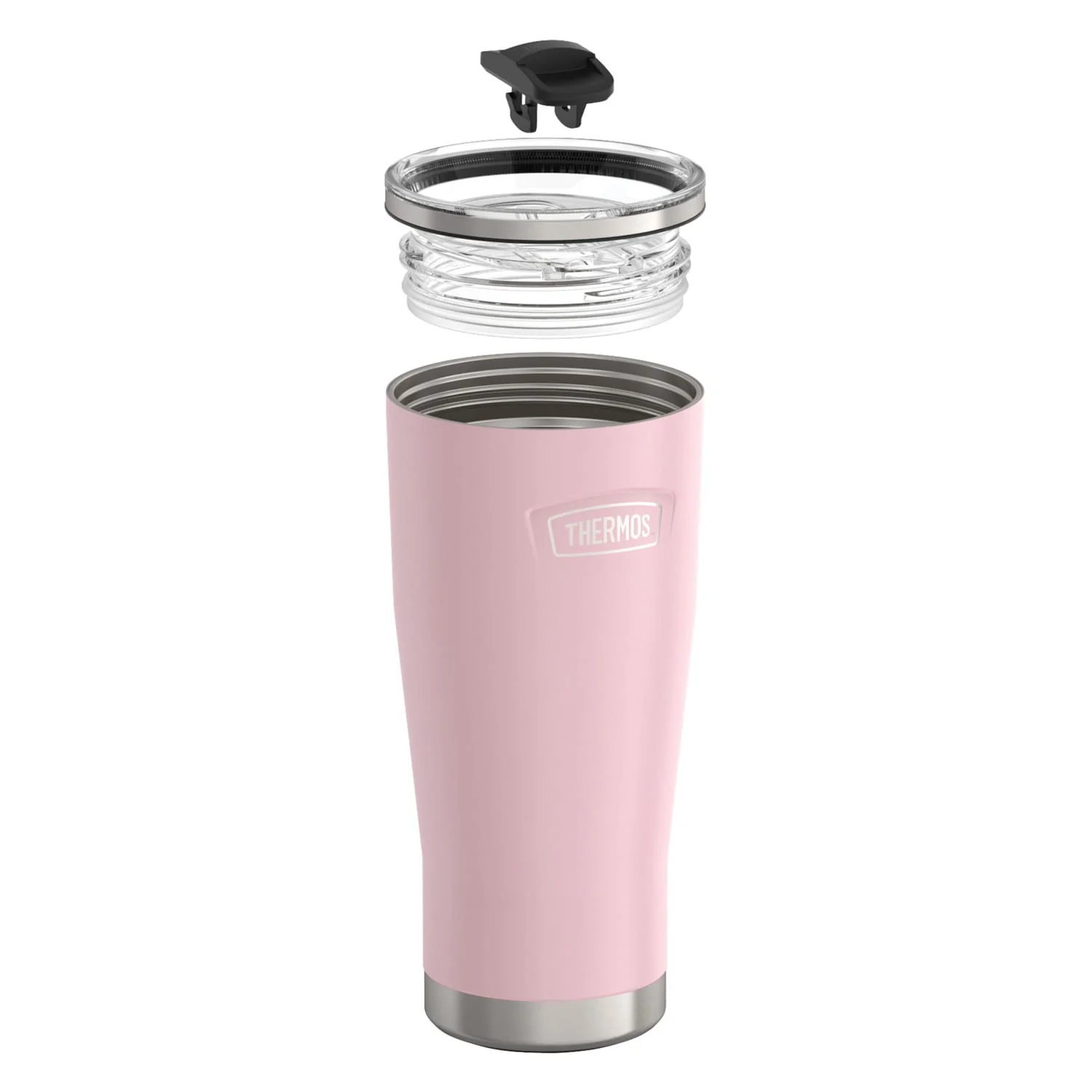 Thermos Icon 24-Oz. Stainless Steel Tumbler with Slide Lock, Sunset Pink - Image 4
