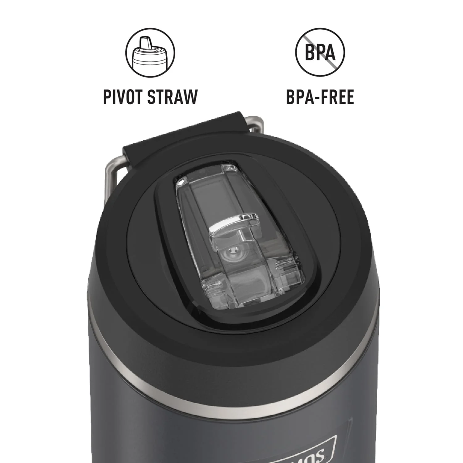 Thermos Icon 32-Oz. Stainless Steel Water Bottle with Straw Lid, Granite - Image 3