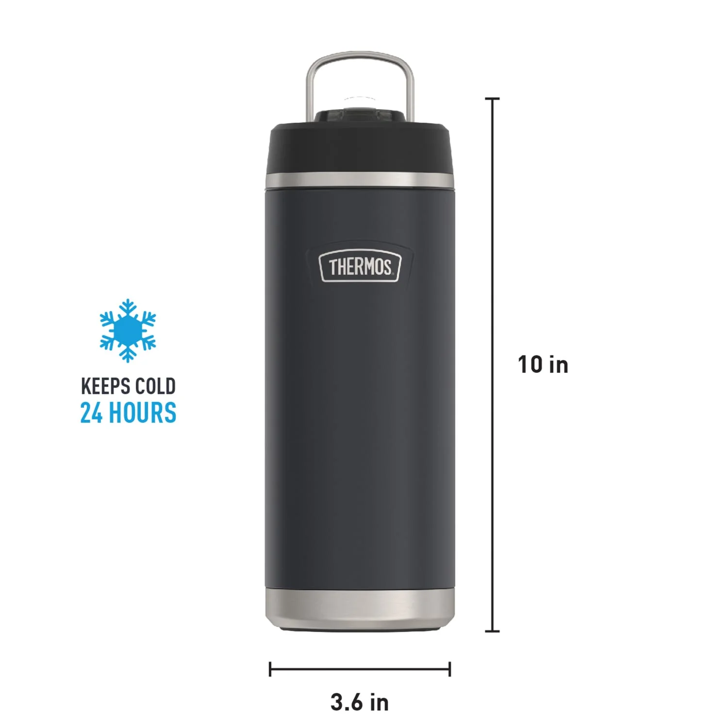 Thermos Icon 32-Oz. Stainless Steel Water Bottle with Straw Lid, Granite - Image 5