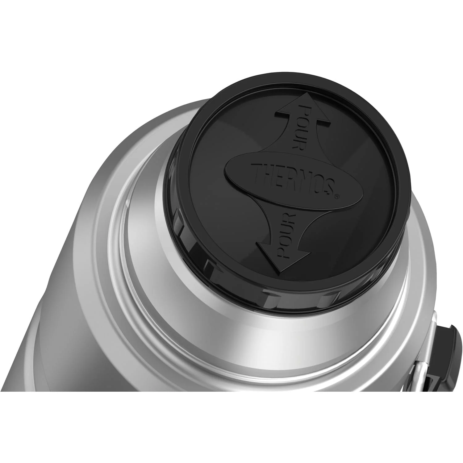 Thermos Stainless King Vacuum Insulated Stainless Steel Beverage Bottle, 2 L, Matte Steel - Image 3